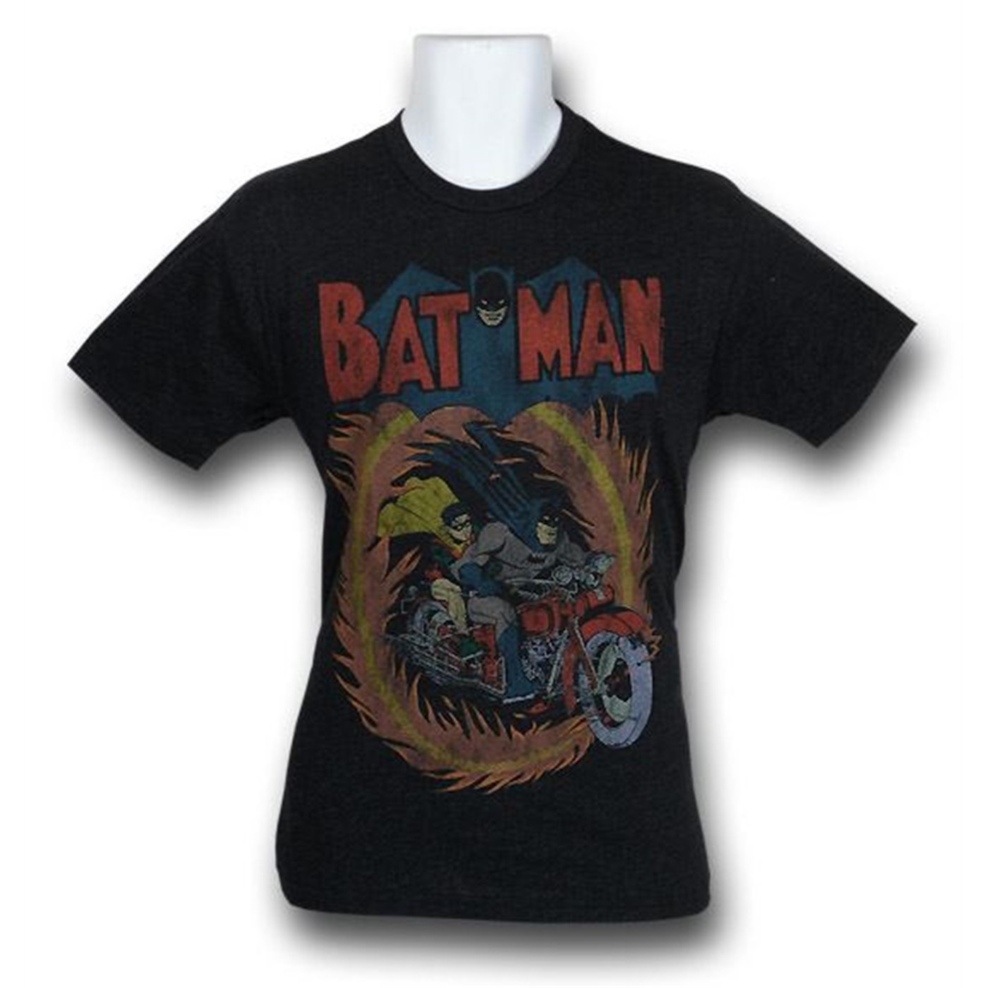 Batman Hog Rider Junk Food T-Shirt, Black