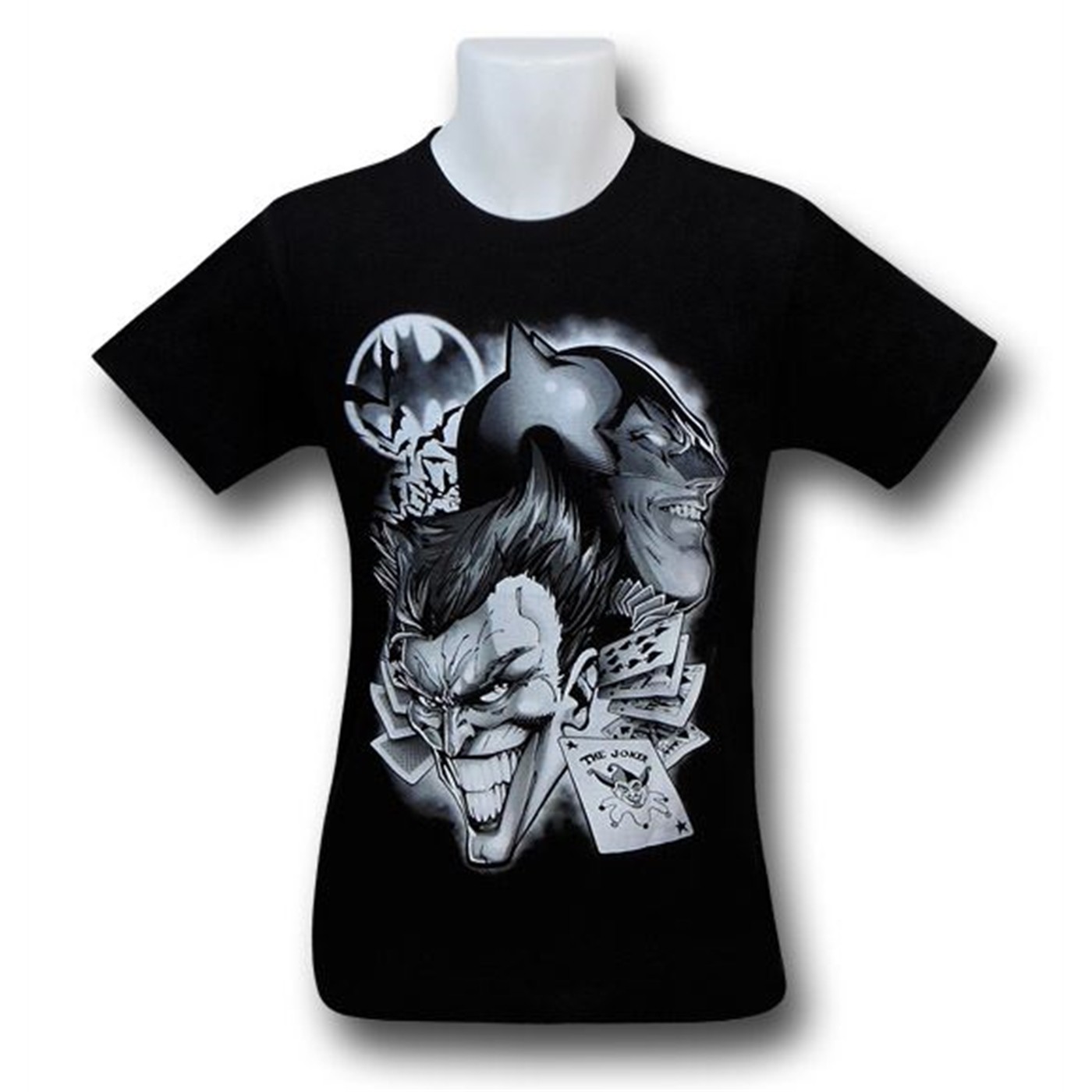 Batman Joker Bats And Cards T-Shirt, Black