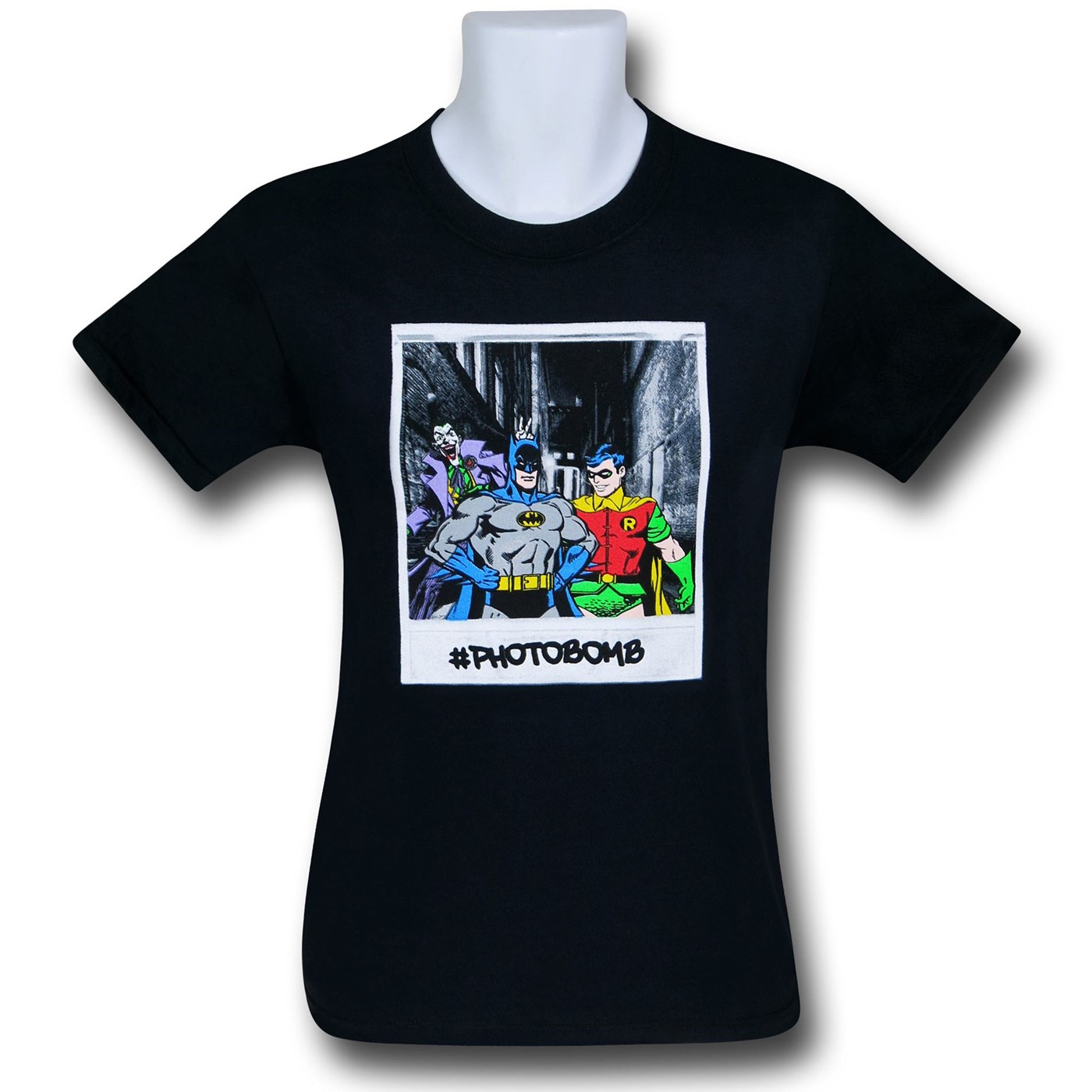 Batman & Robin Joker Photobomb T-Shirt, Black