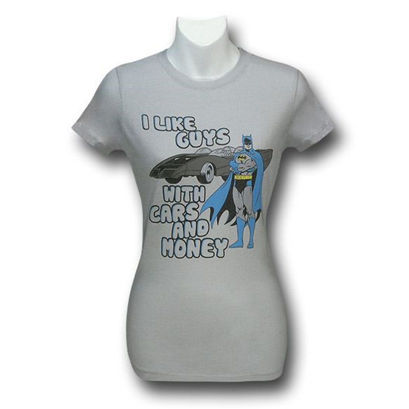 I Like Cars and Money Batman Women's T-Shirt, Grey