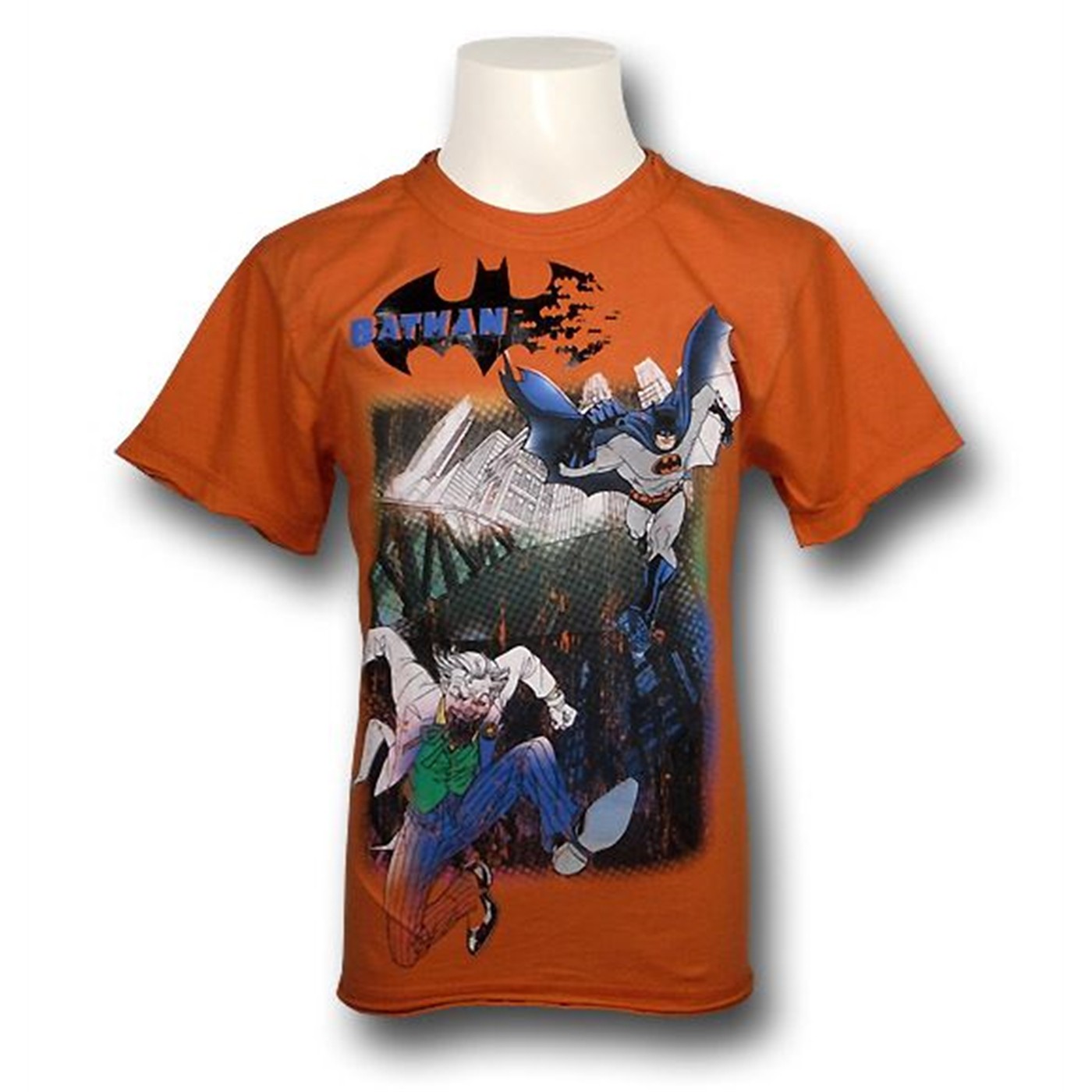 Batman and Joker Running 30s Juvy T-Shirt, Orange