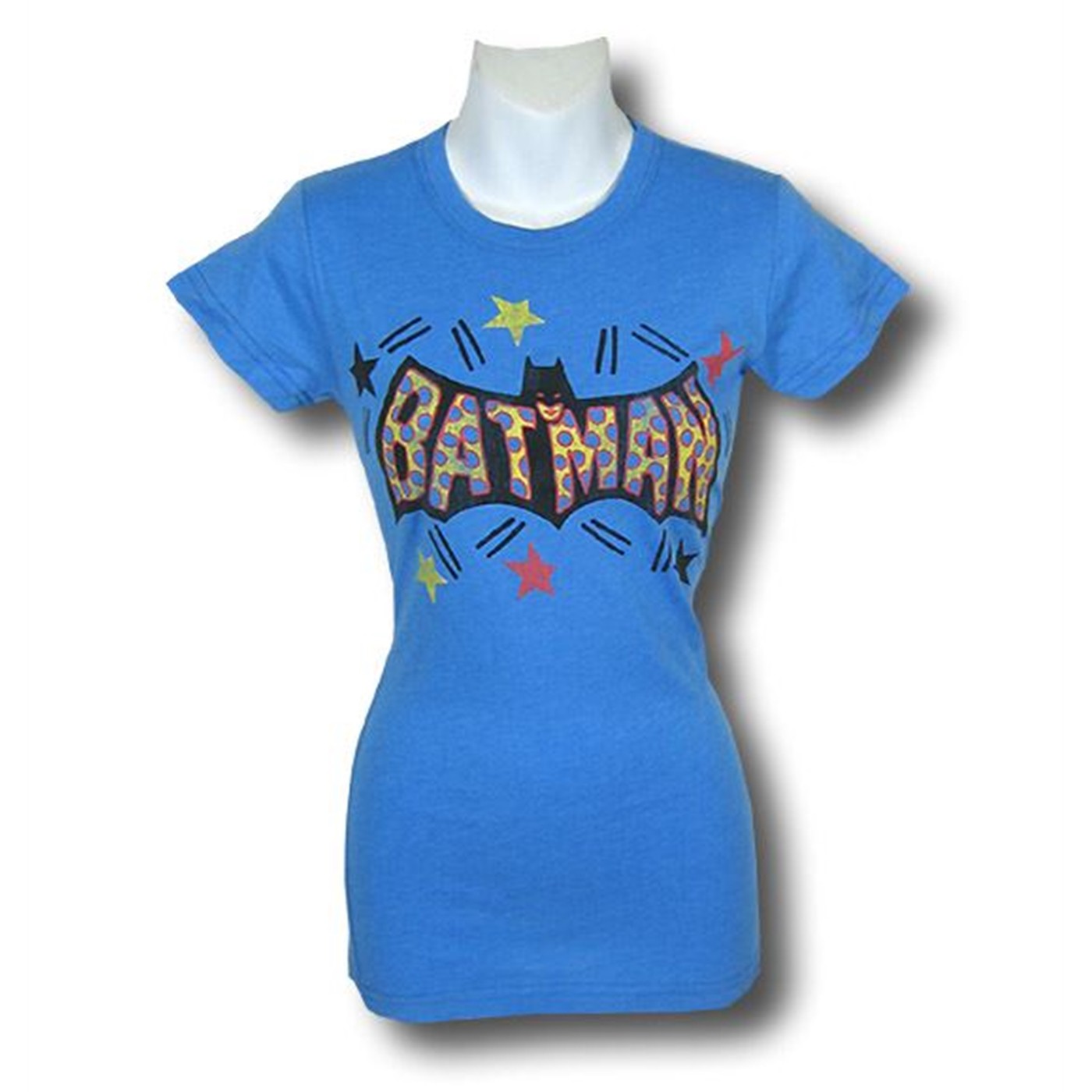Batman Juniors Confetti Junk Food T-Shirt, Blue