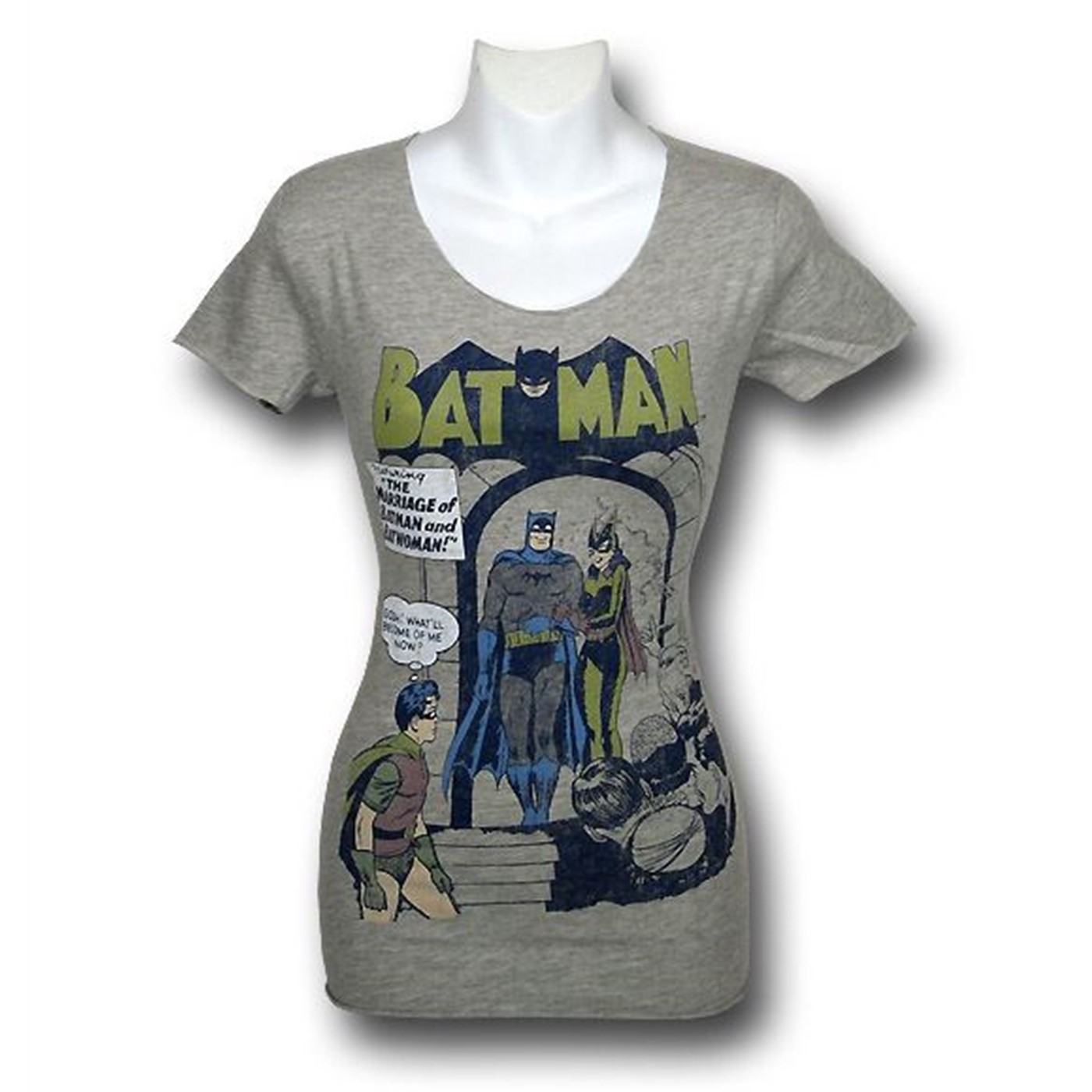 The Marriage of Batman Juniors Trunk T-Shirt, Grey