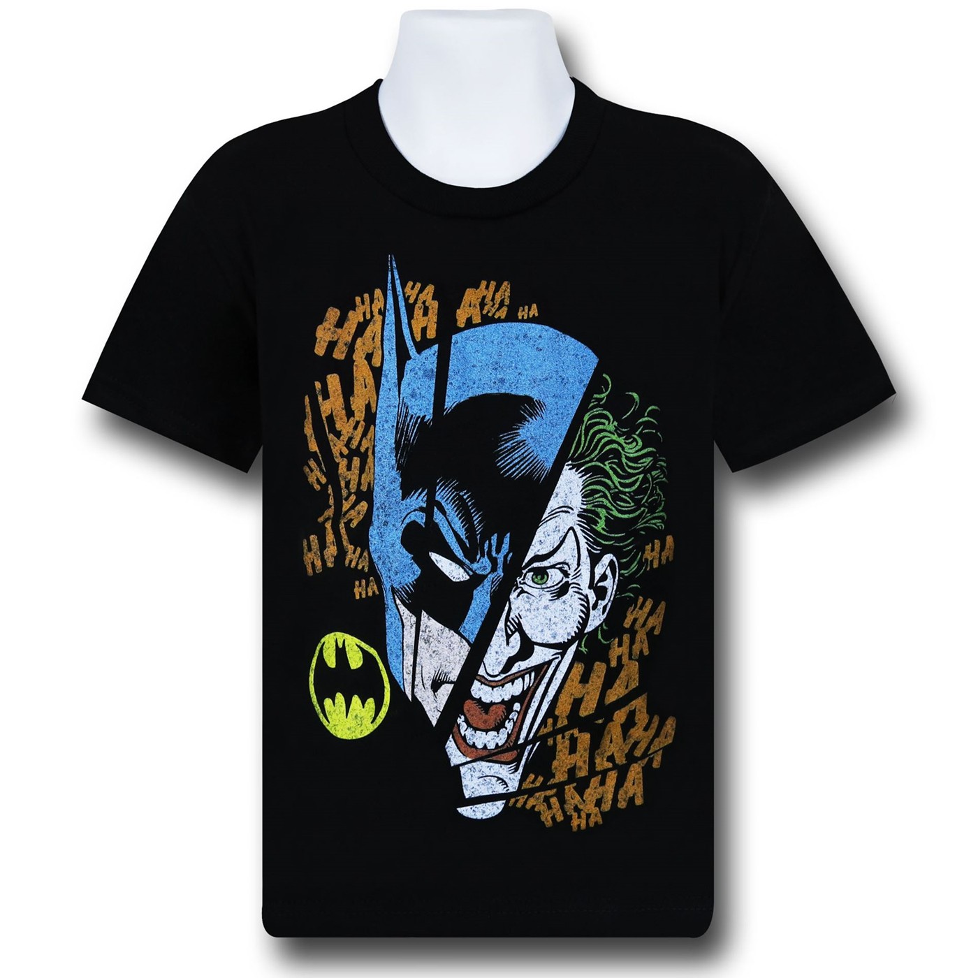 Batman Juvenile Joker Broken Visage T-Shirt, Black