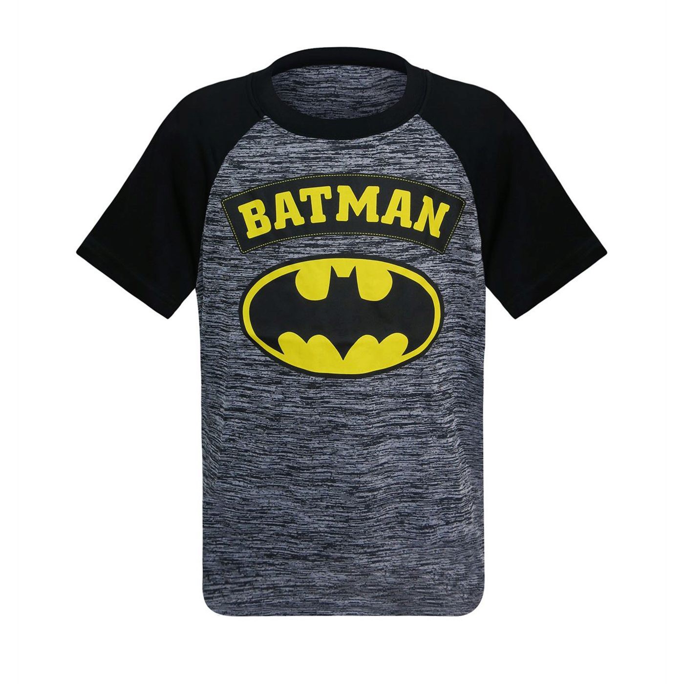Batman Symbol Kids Space Dye T-Shirt, Grey