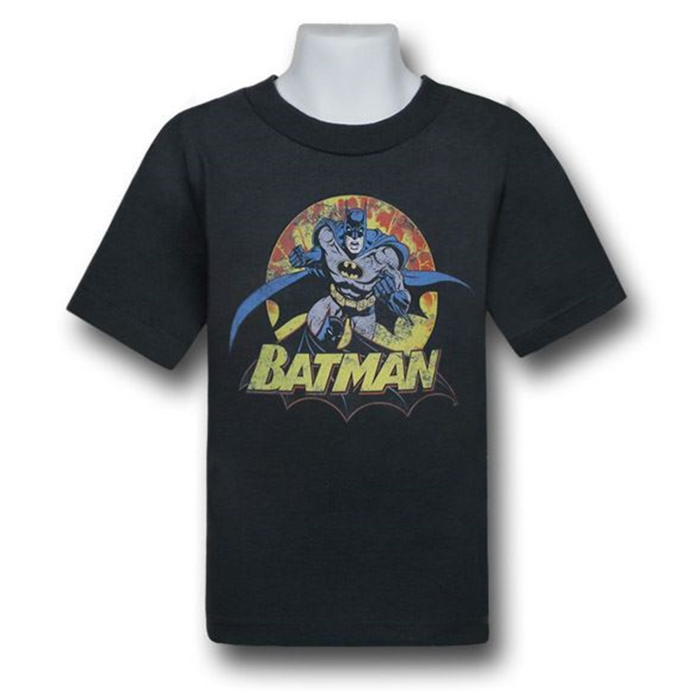 Batman Sunburst Fury Kids T-Shirt, Grey