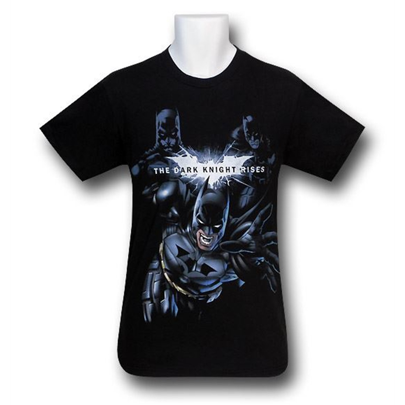 Dark Knight Rises Bat Trio T-Shirt, Black