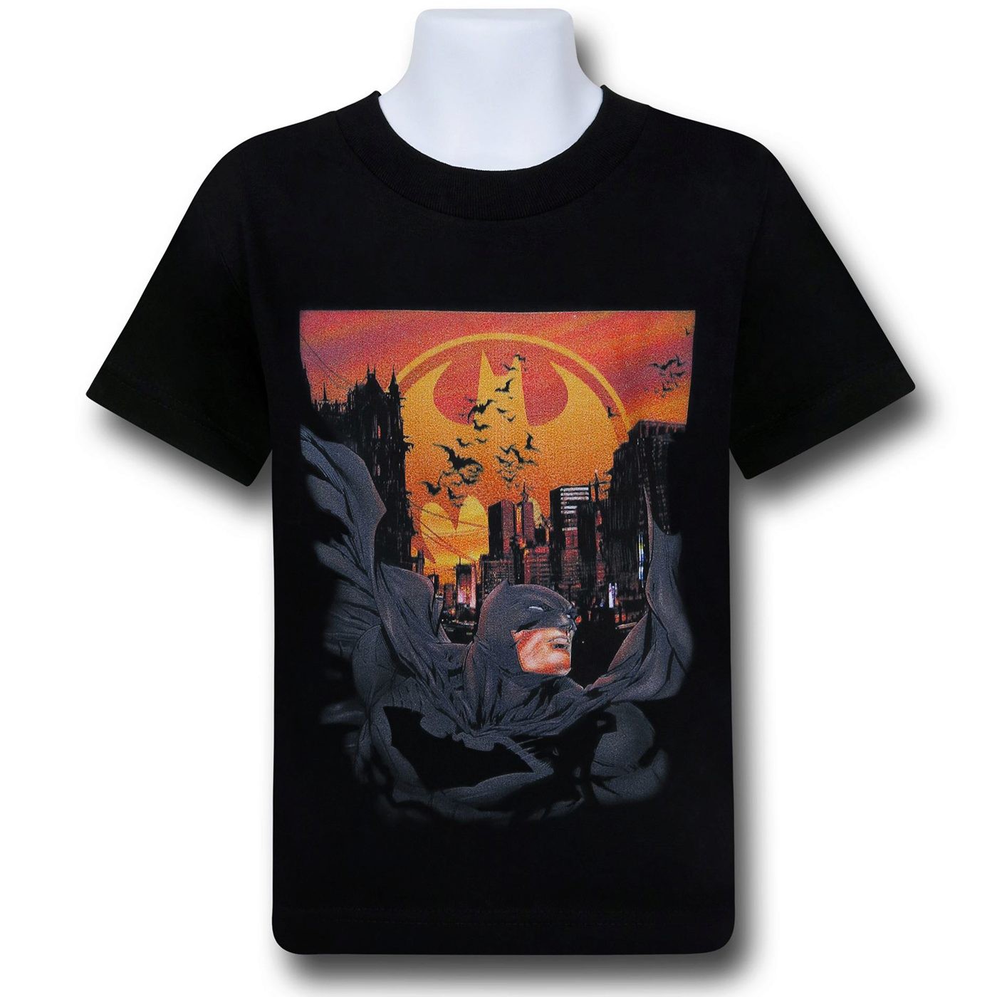 Batman Epic Scene Kids T-Shirt, Black
