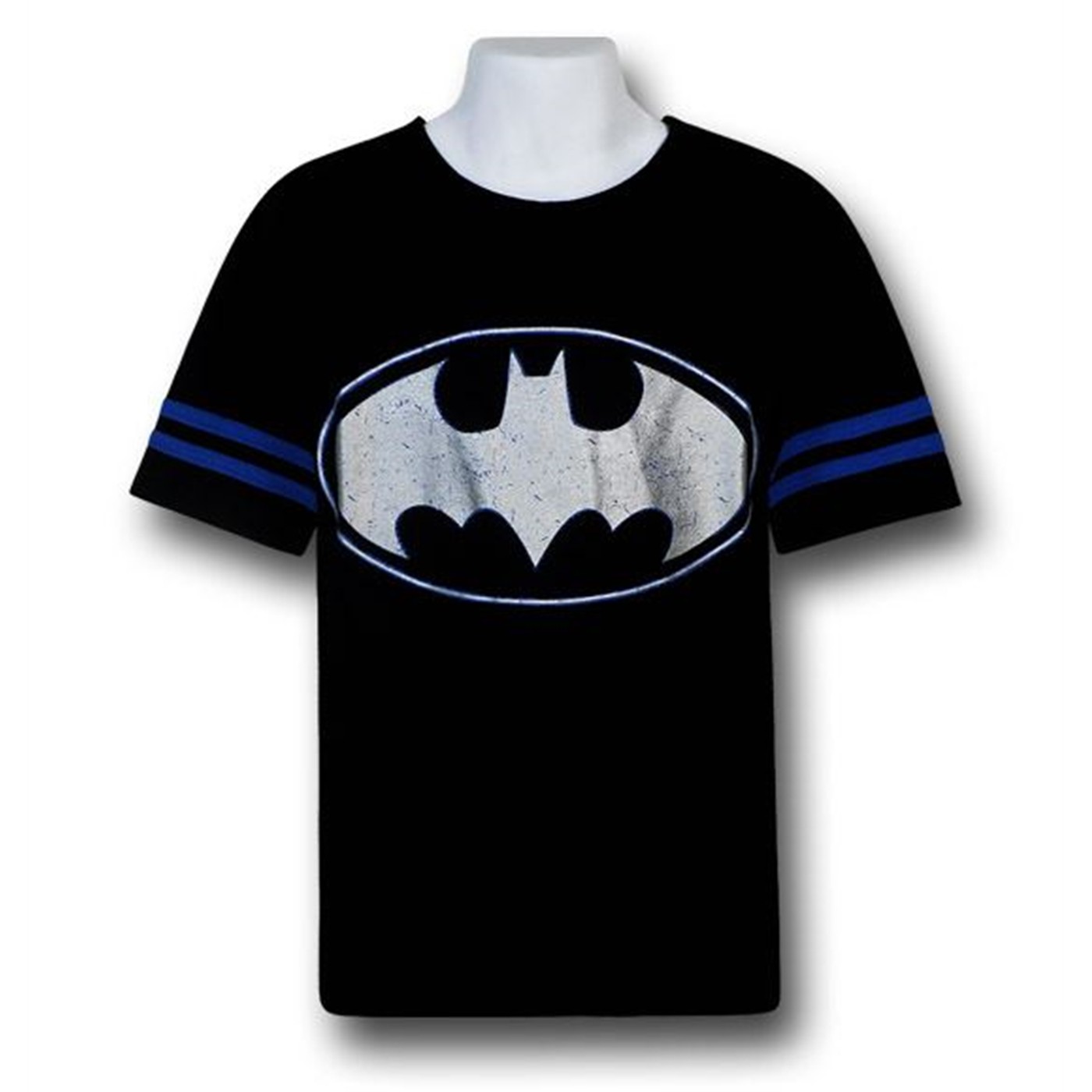Batman Kids Foil Symbol Athletic T-Shirt, Black