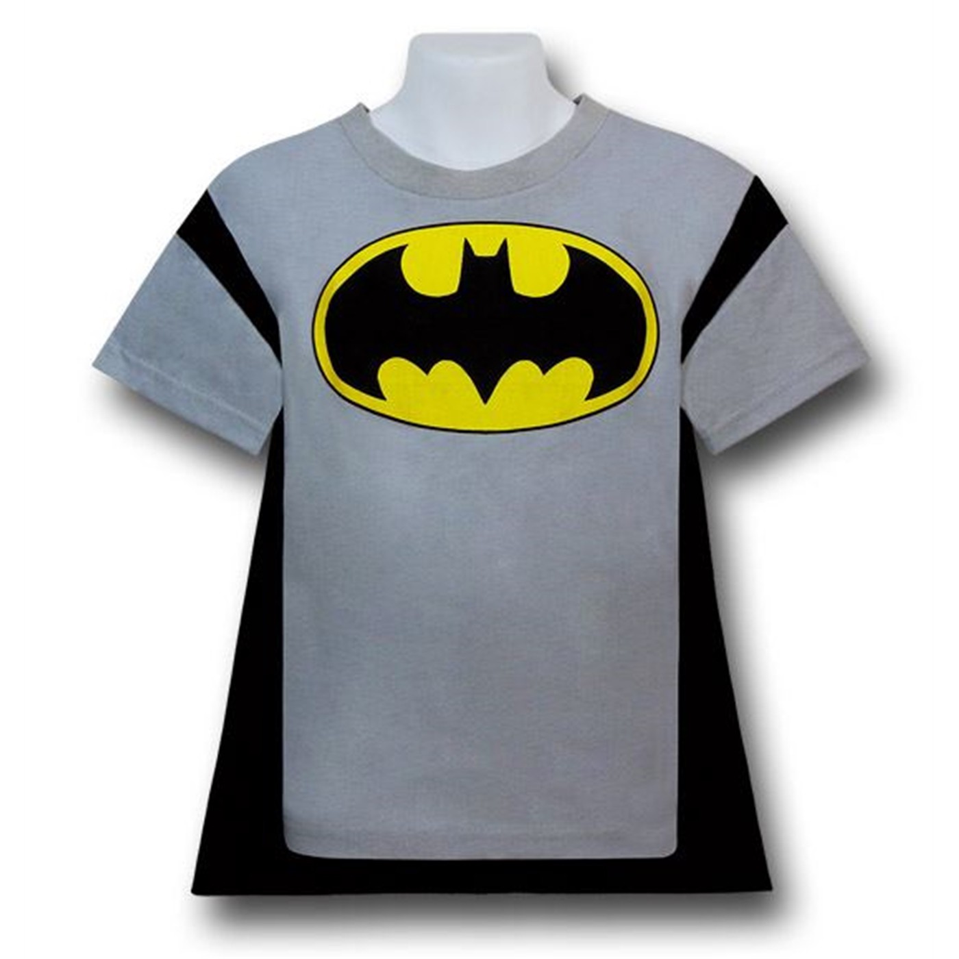 Batman Kids Grey Caped Costume T-Shirt, Grey