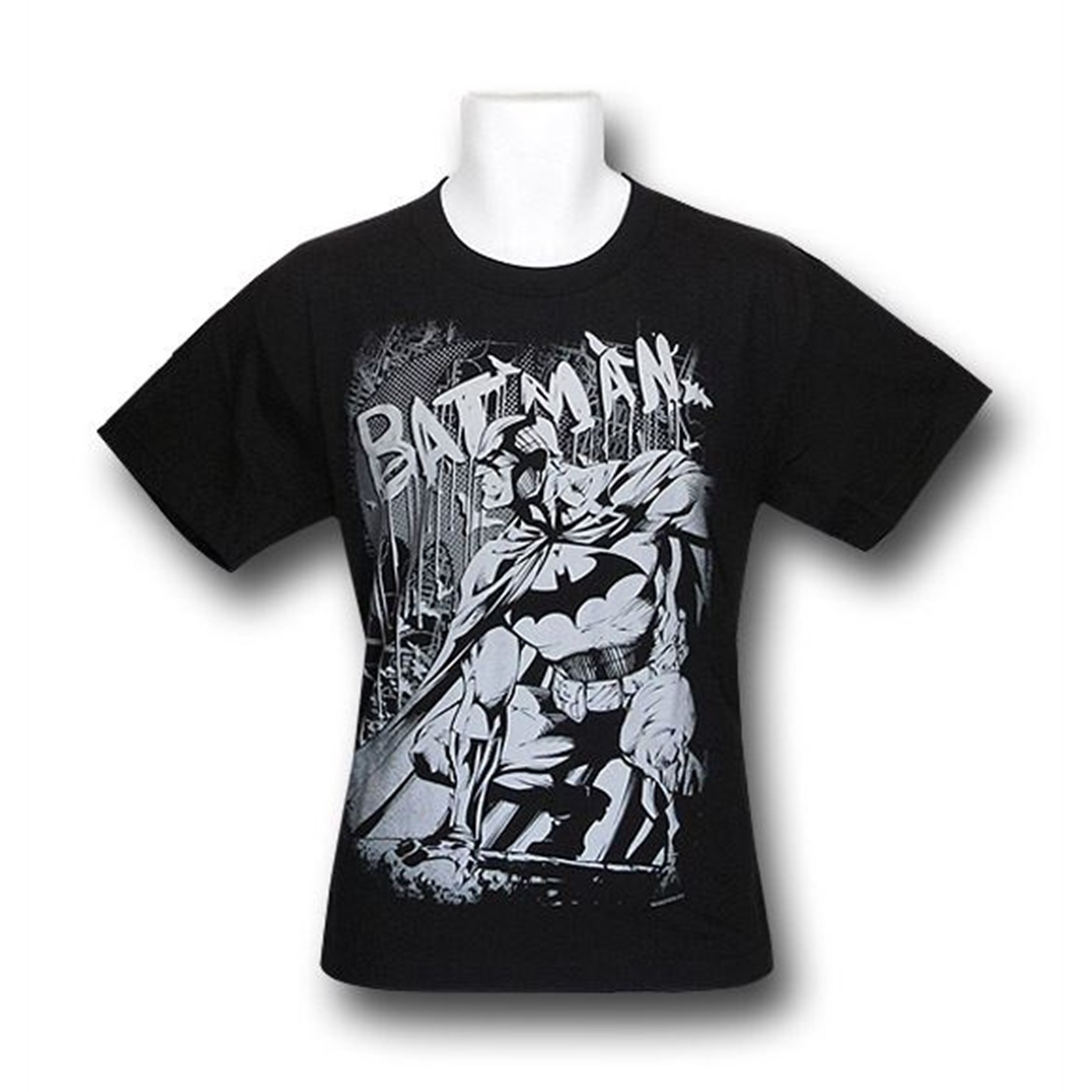 Batman Night Hero by Jim Lee Kids T-Shirt, Black