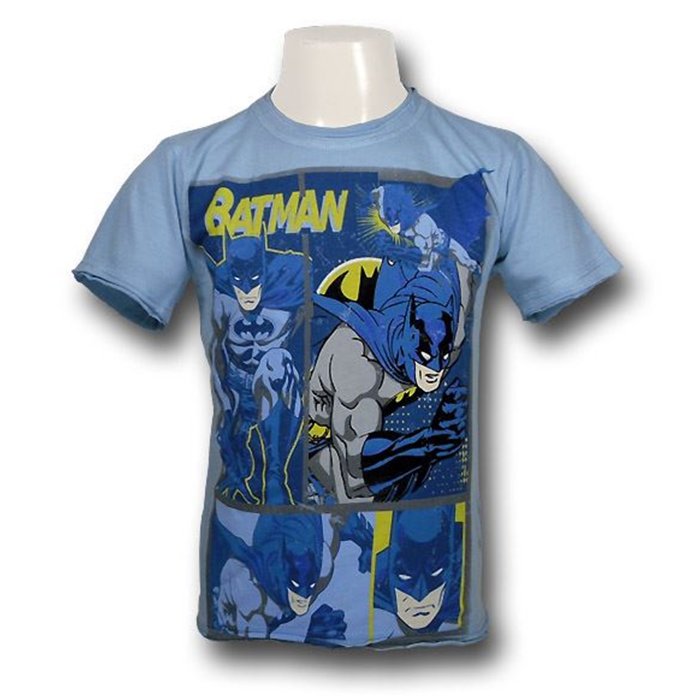 Batman Kids 30 Single Action Panels T-Shirt, Blue
