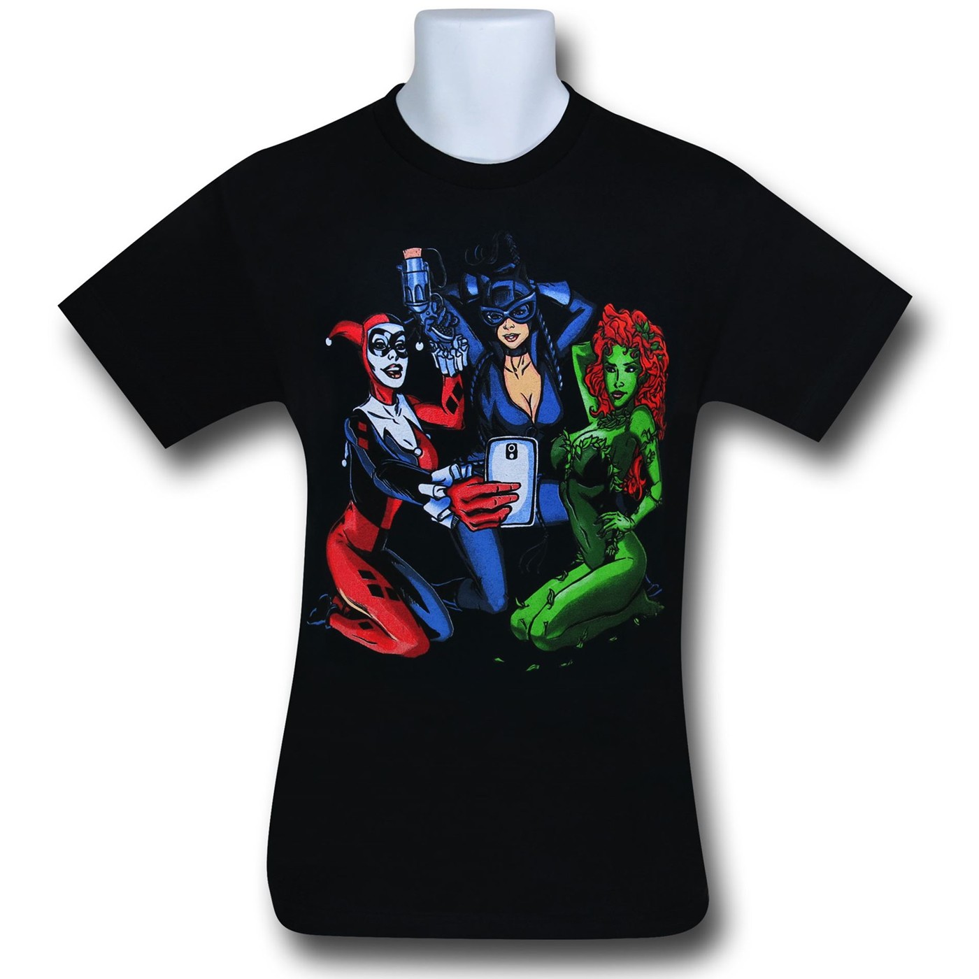 Batman Villainess Selfie T-Shirt, Black