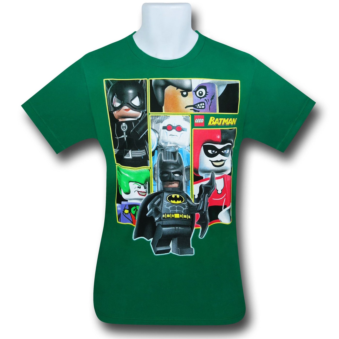 Batman & Lego Rogues Kids Green T-Shirt, Green