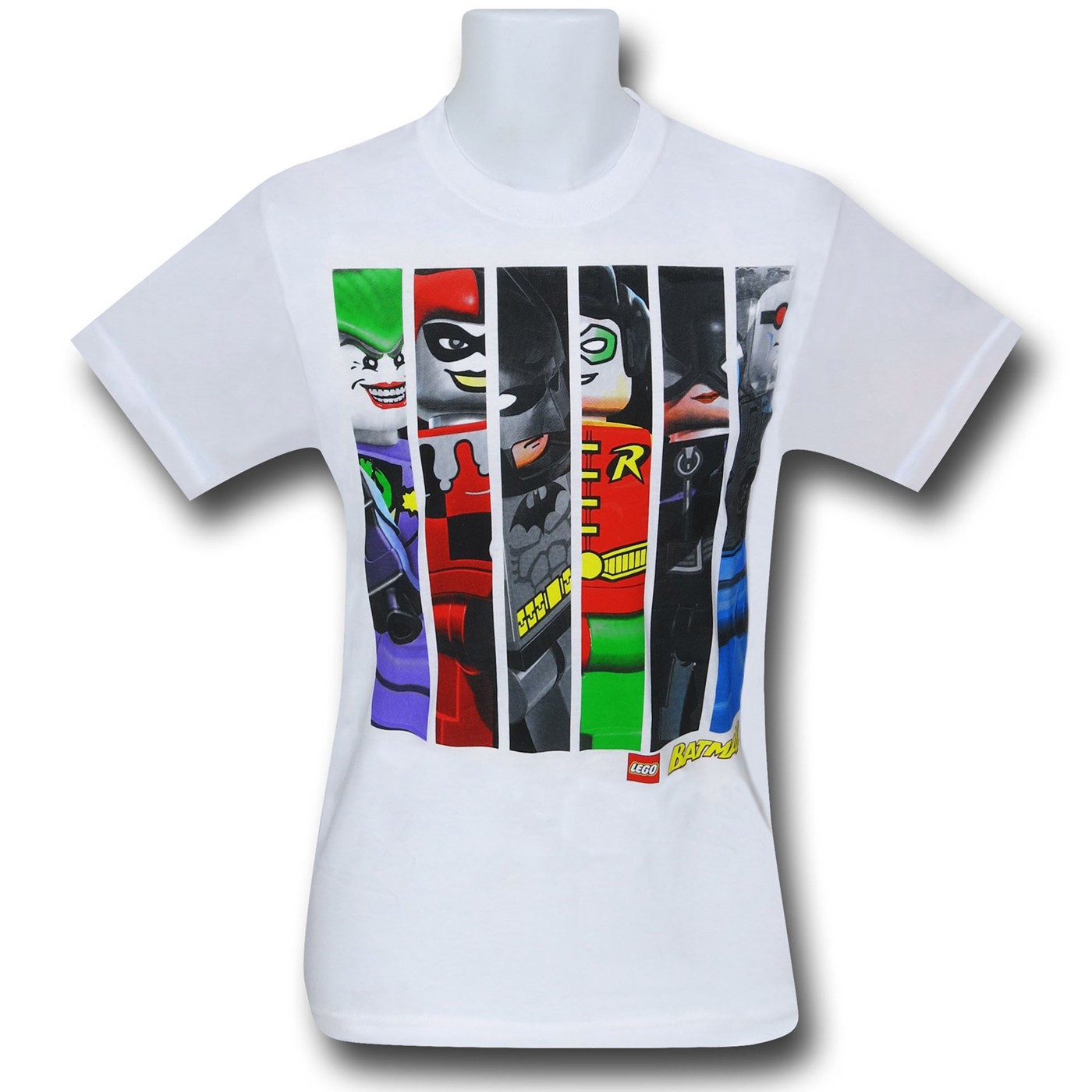 Batman Lego Villain Panels Kids T-Shirt, White