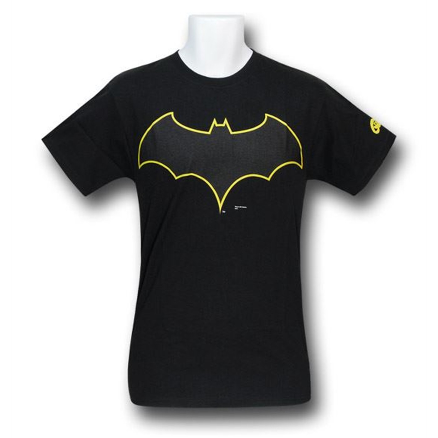 Batman Logo With Outline T-Shirt, Black