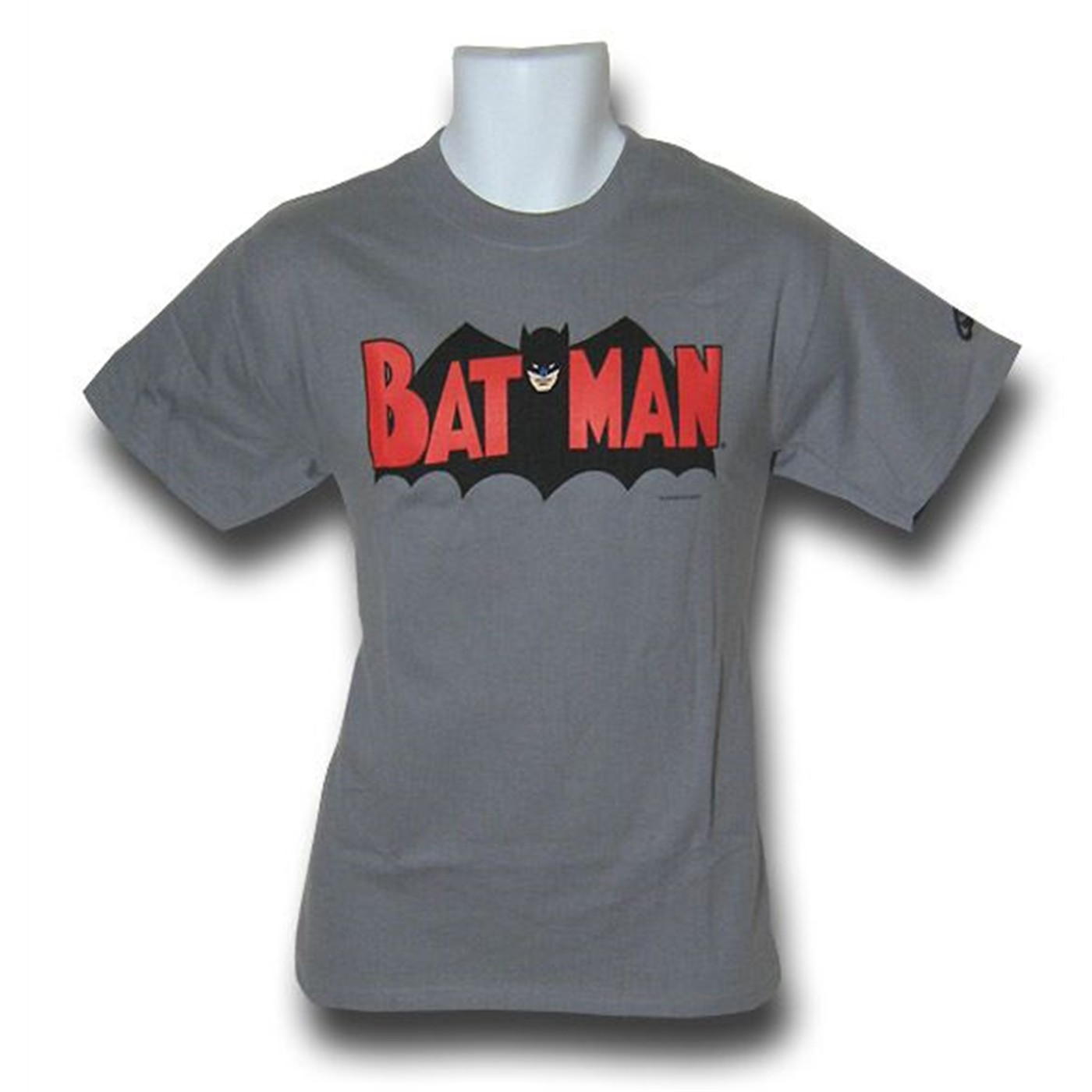 Batman Red Logo T-shirt, Grey