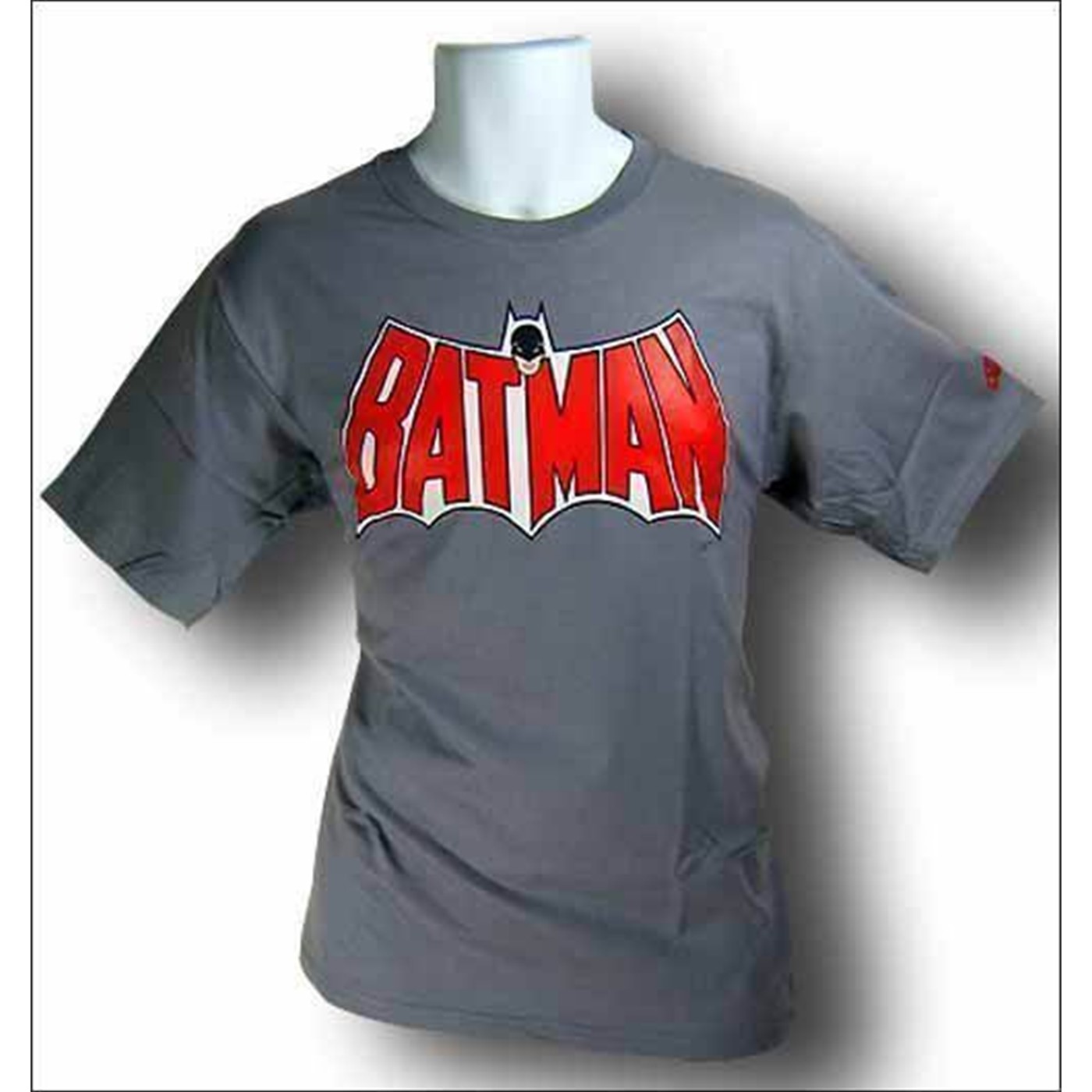Batman Logo IV Red & White T-shirt, Grey