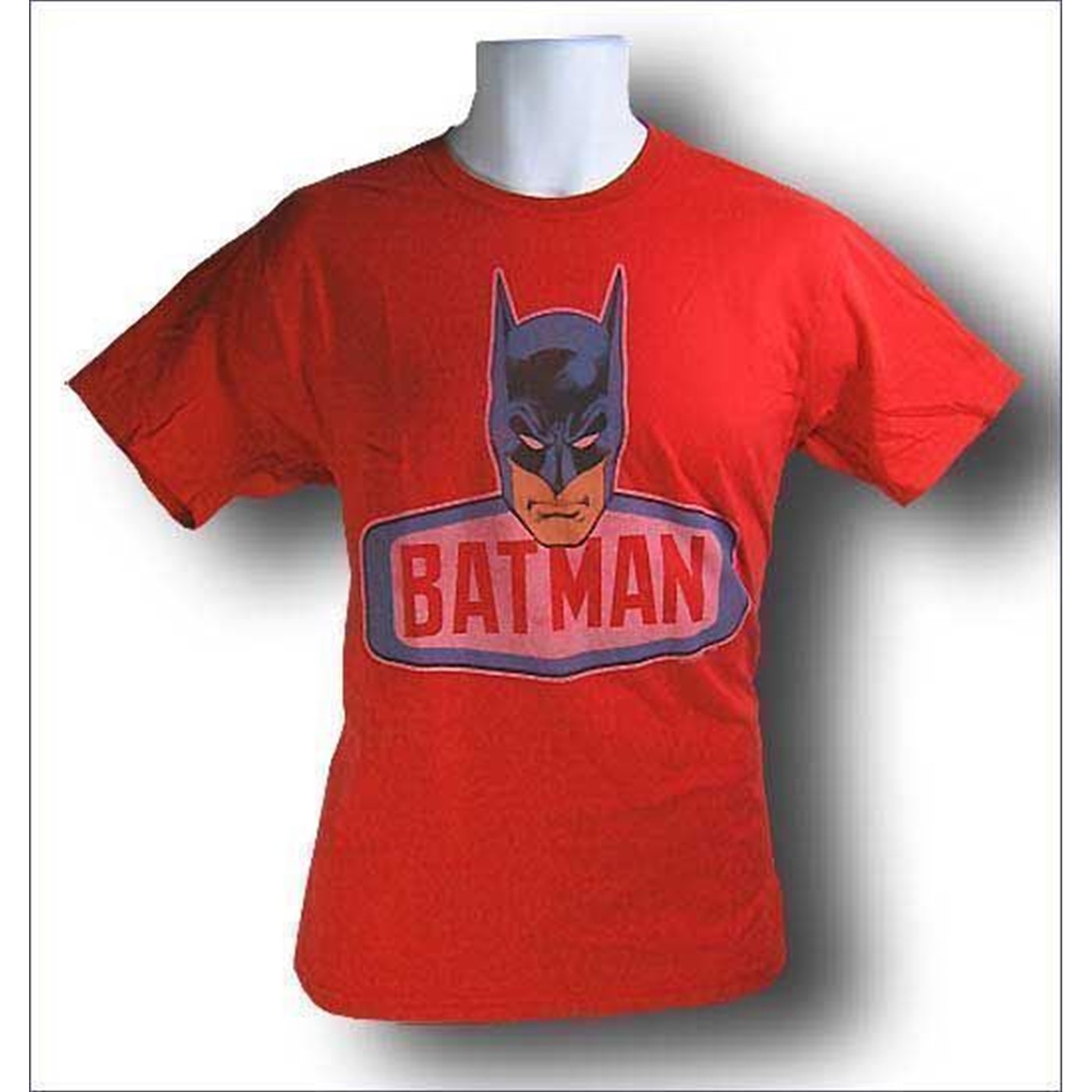 Batman Head Licorice T-Shirt by Junk Food, Red