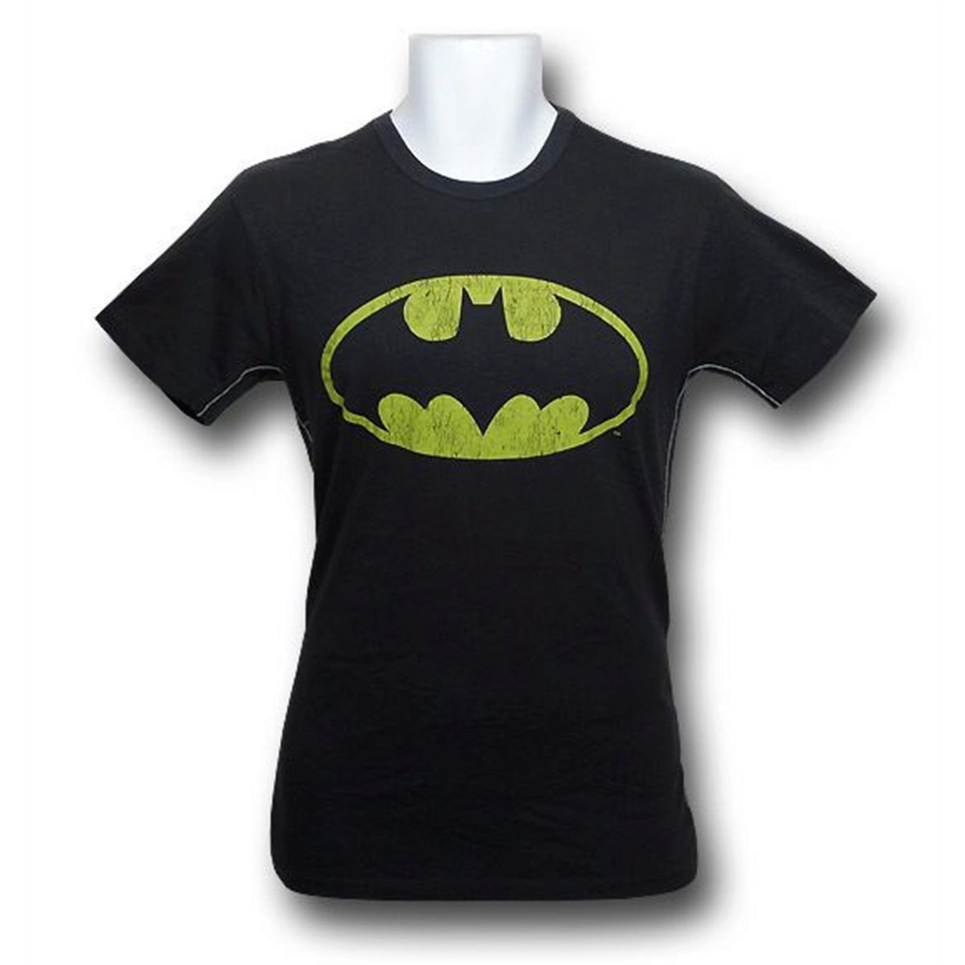 Batman Black Distressed Symbol Trunk T-Shirt, Black