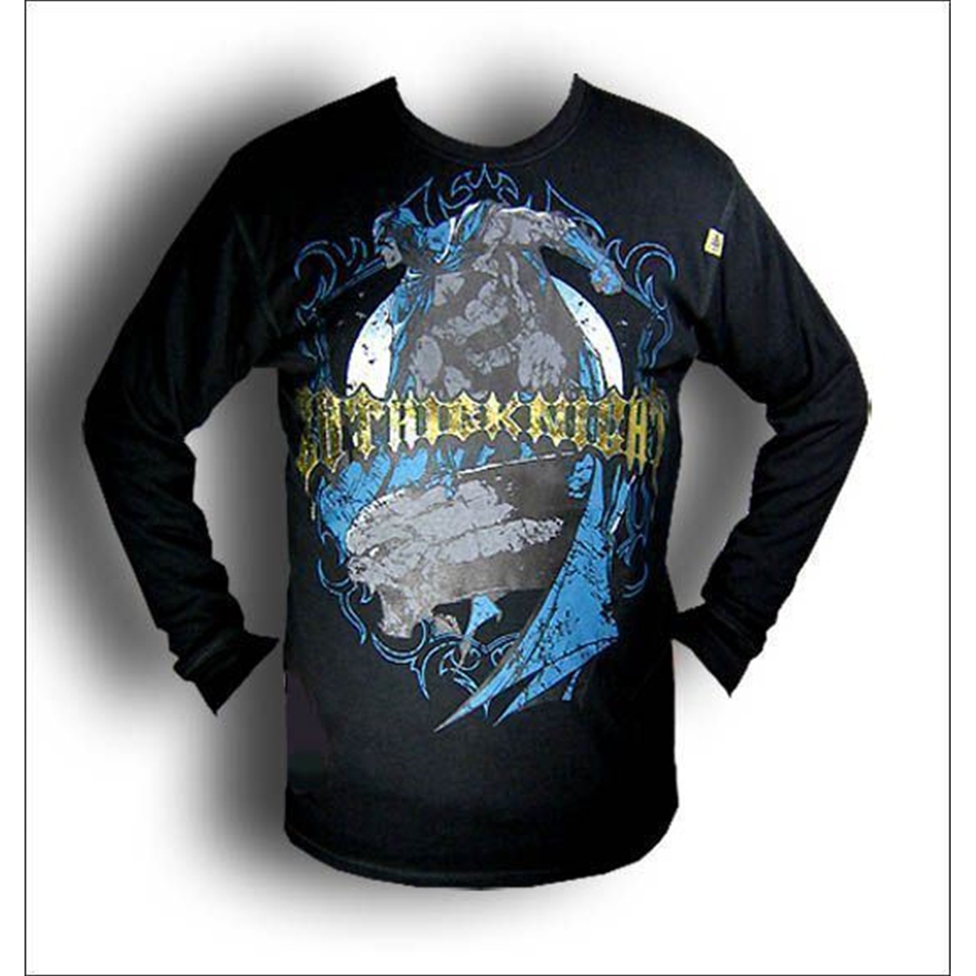 Batman Lot 29 Long-Sleeve Thermal Foil T-Shirt, Black