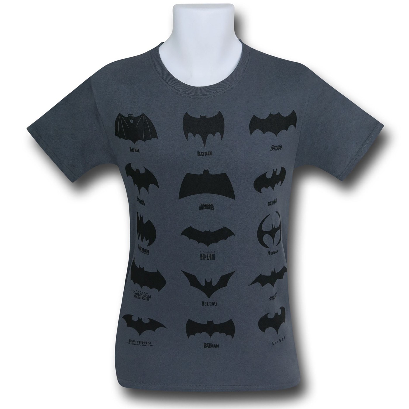 Batman Symbol & Logo Variations T-Shirt, Grey