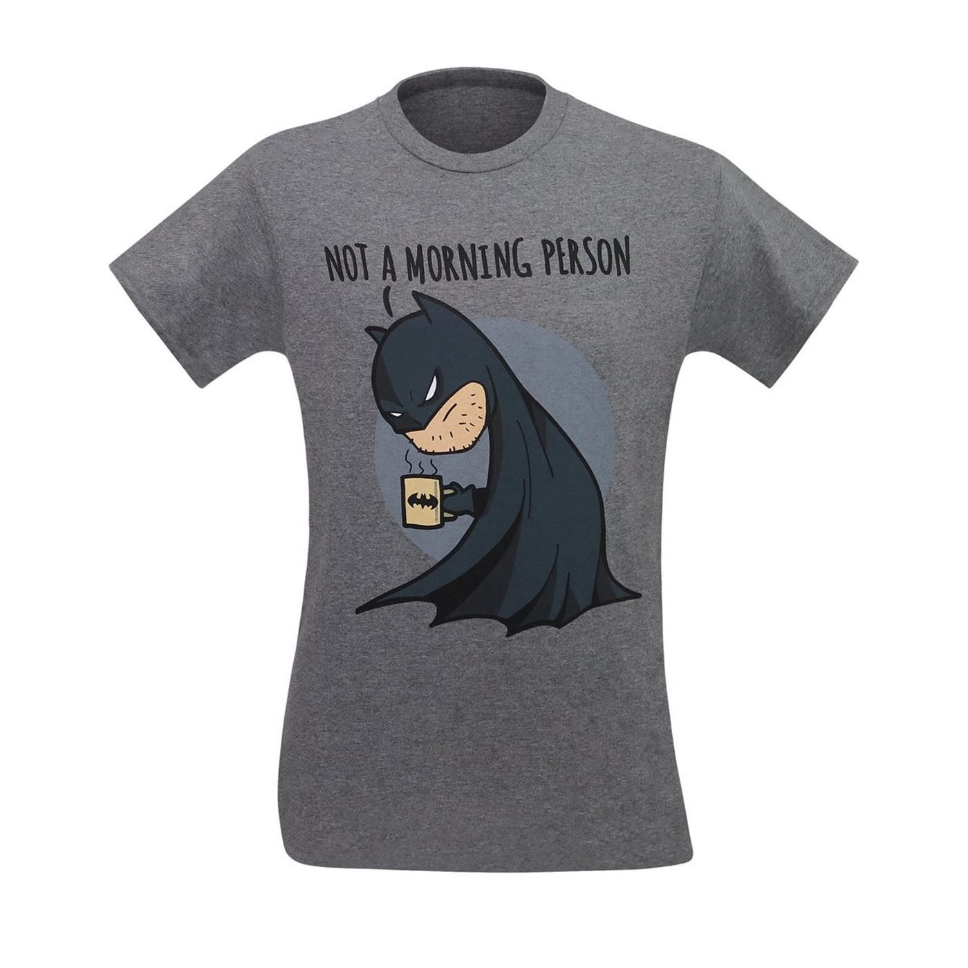 Batman Not a Morning Person Men's T-Shirt, Grey