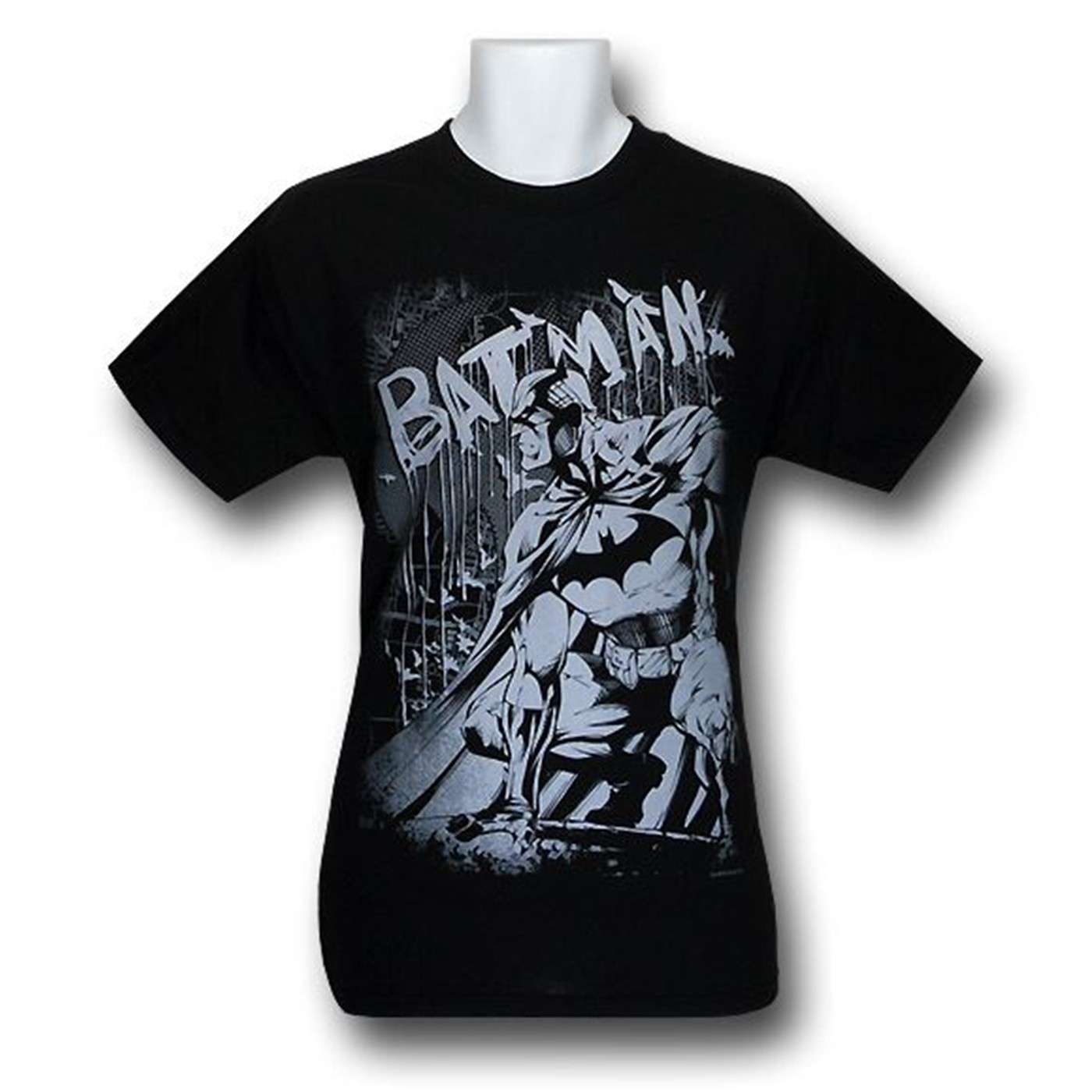 Batman Perched Night Hero by Jim Lee T-Shirt, Black
