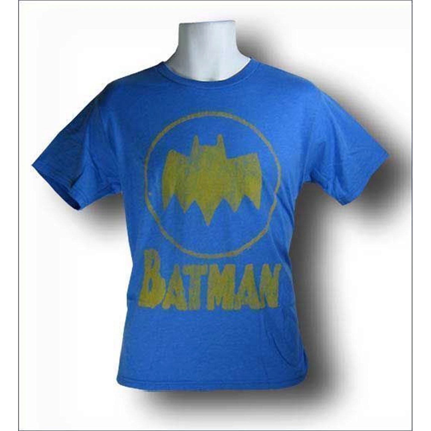Batman Old School Symbol T-Shirt by Junk Food, Blue