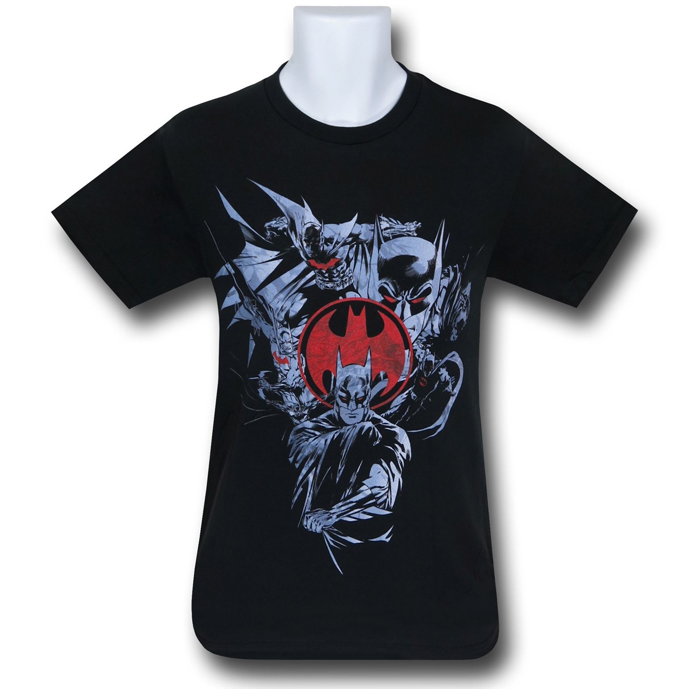 Batman Red Signal Black T-Shirt, Black