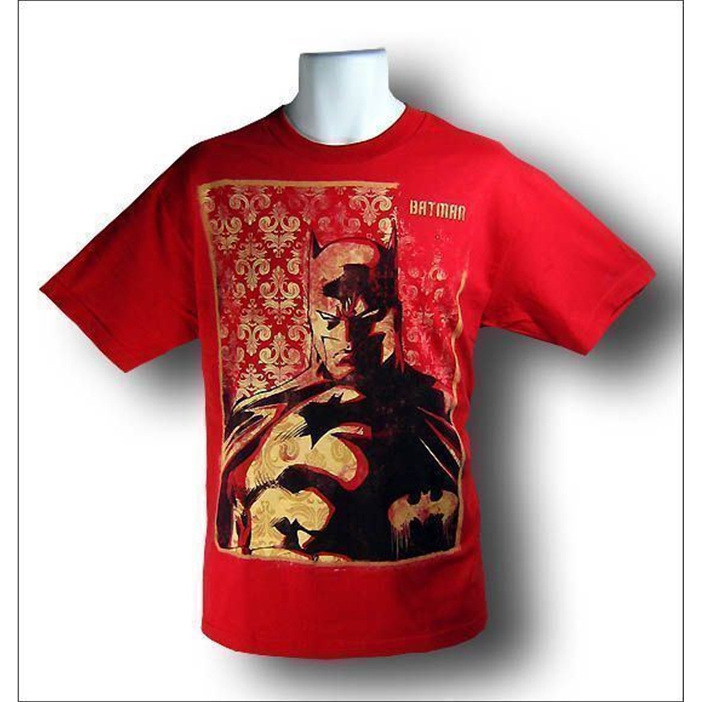 Batman T-Shirt Fleur de Lys Red by Fifth Sun, Red