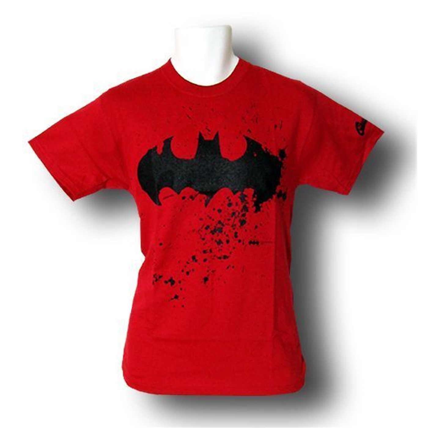 Batman Splatter Symbol Red T-Shirt, Red