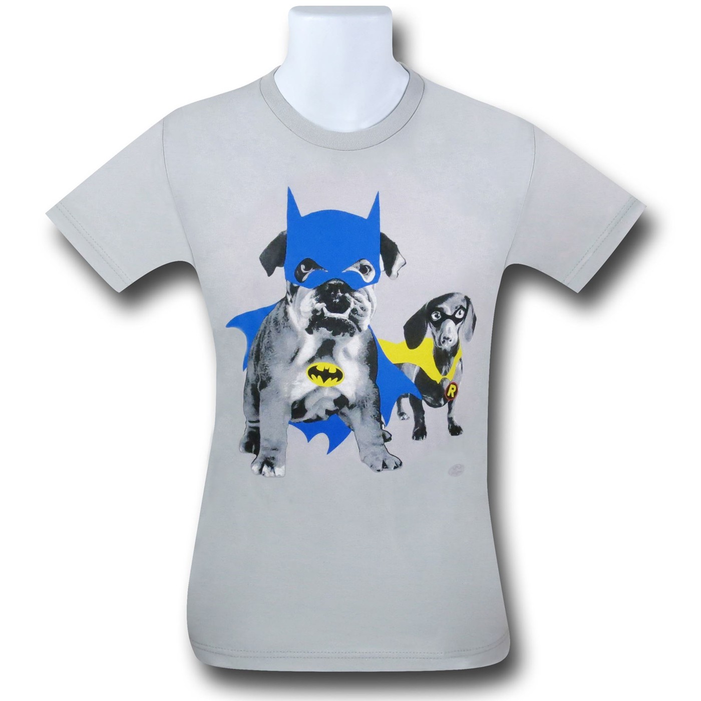 Batman & Robin Dogs T-Shirt, Grey