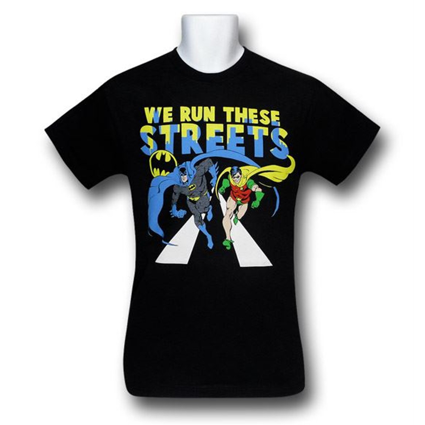 Batman & Robin Run These Streets T-Shirt, Black