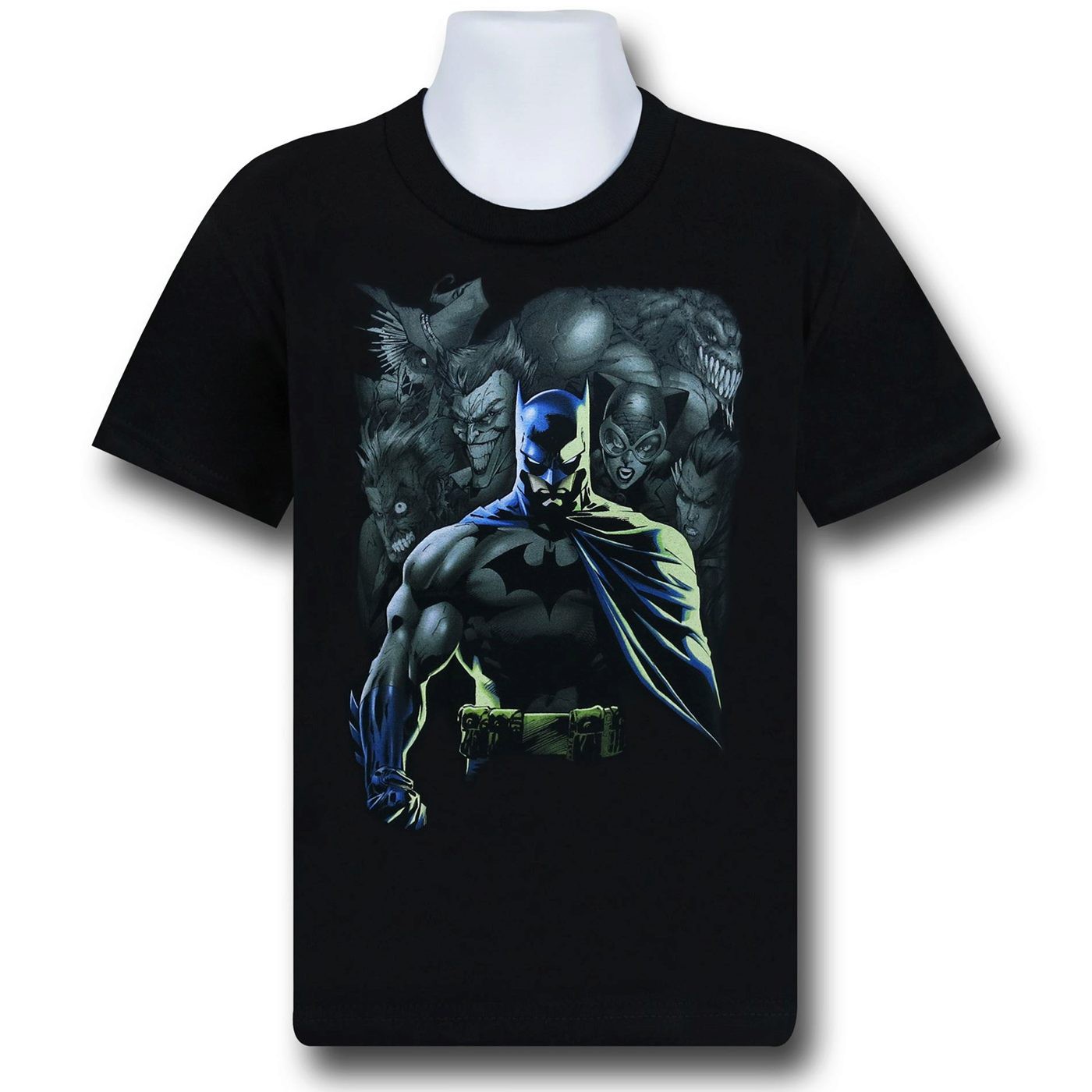 Batman Rogues Reminder Kids T-Shirt, Black