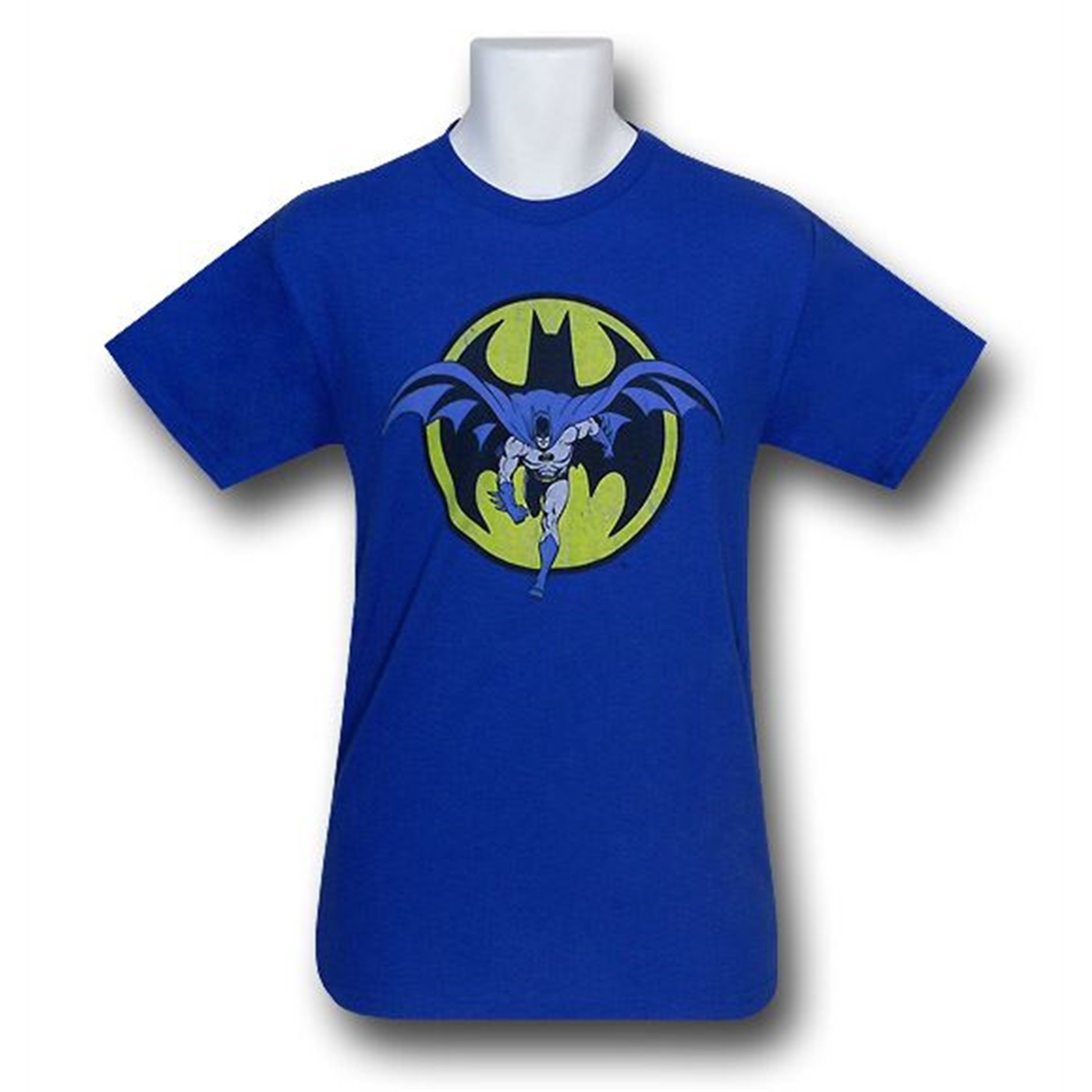 Batman Royal Blue Signal & Image T-Shirt, Blue