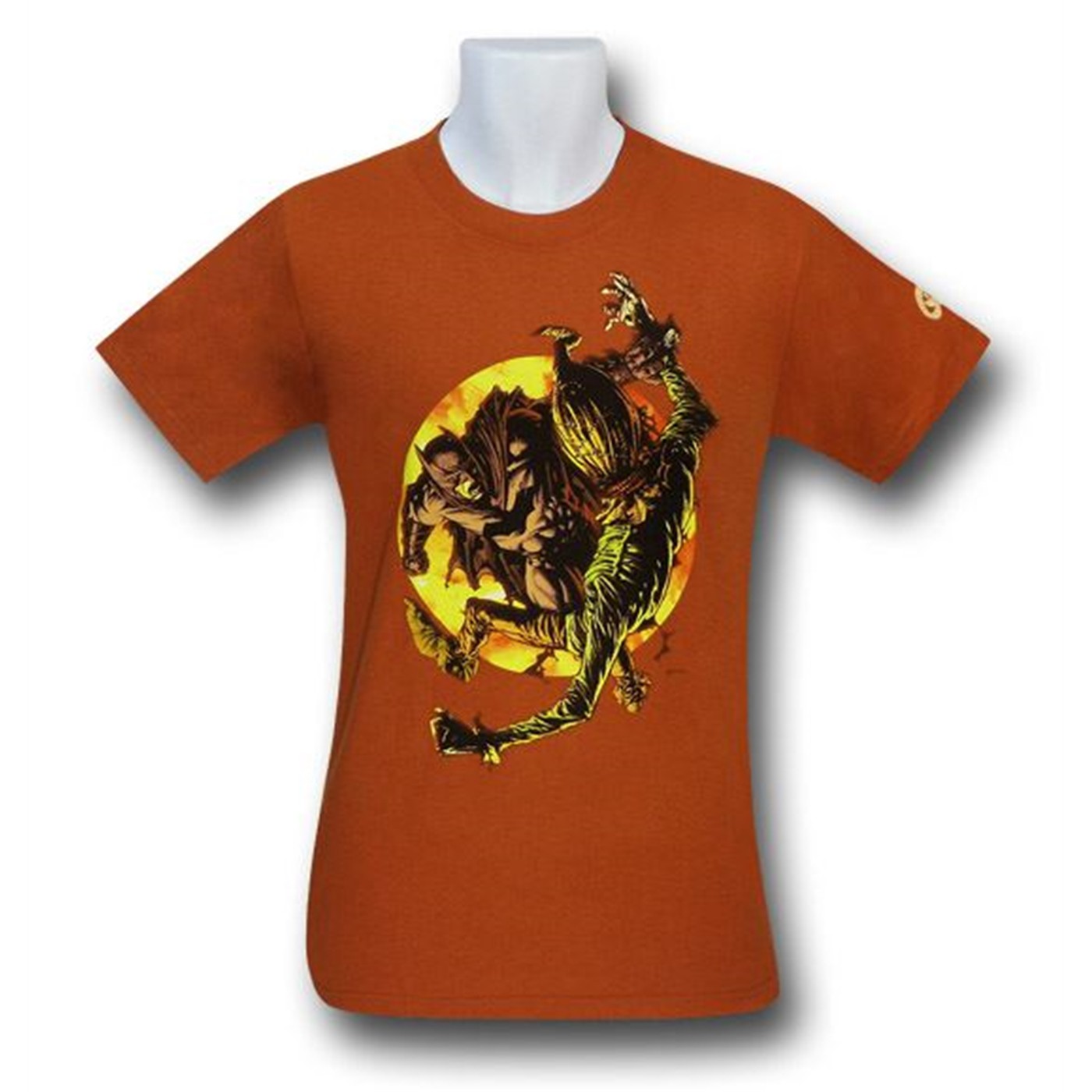 Batman Vs Scarecrow by David Finch T-Shirt, Orange
