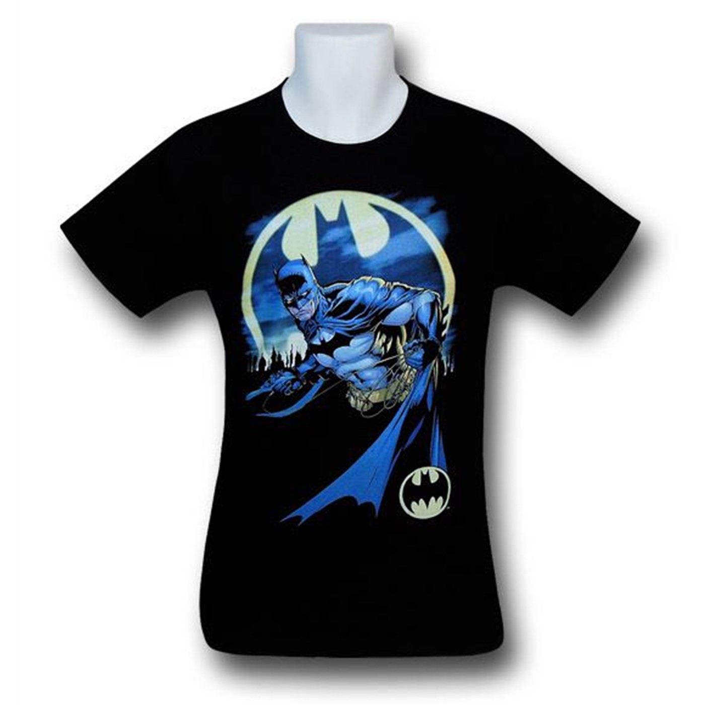 Batman Bat Signal Response Black T-Shirt, Black