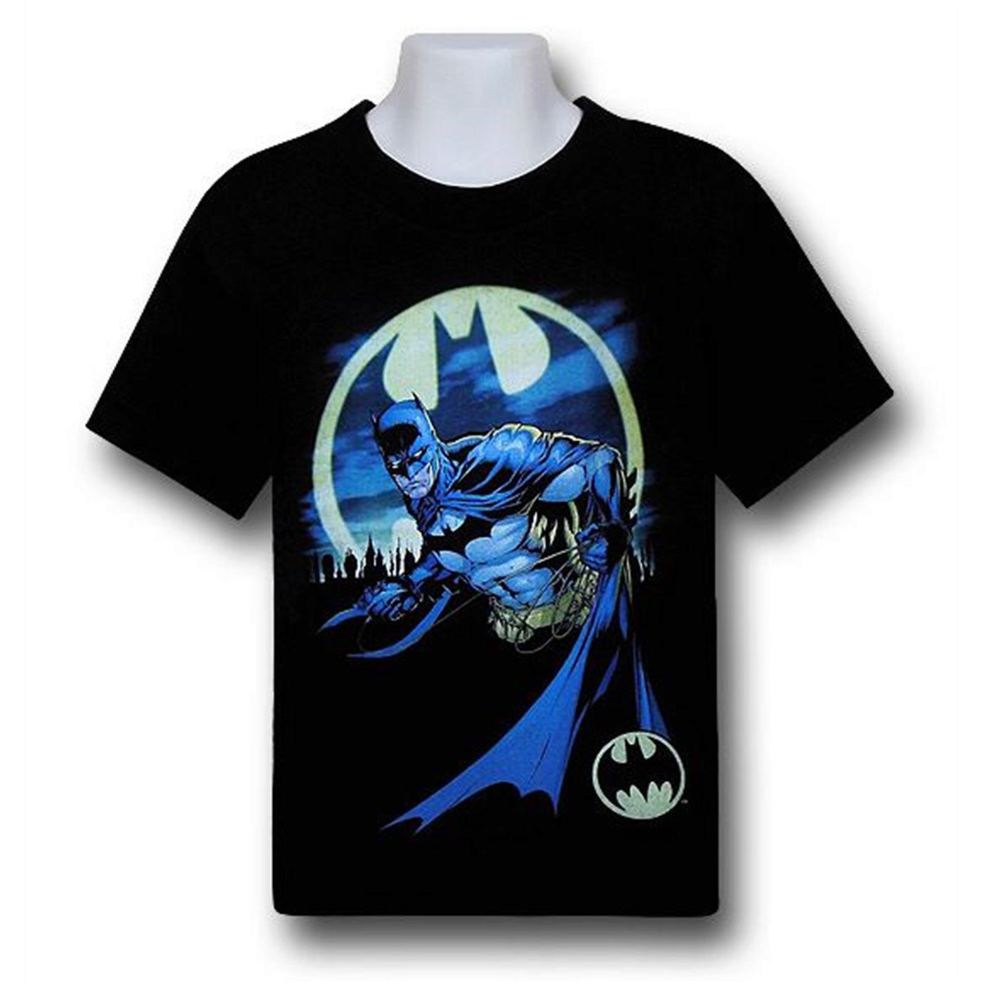 Batman Bat Signal Response Kids T-Shirt, Black