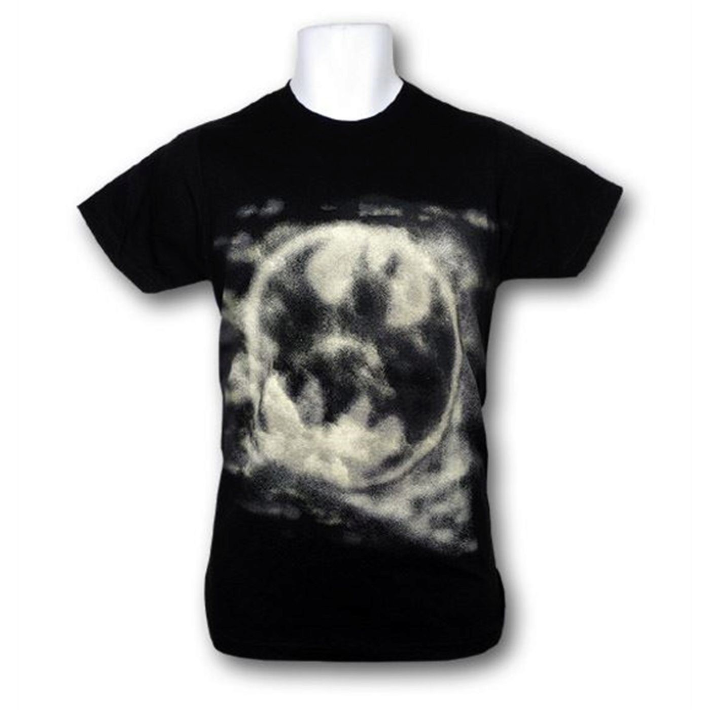 Batman Bat Signal in the Mist (30 Single) T-Shirt, Black