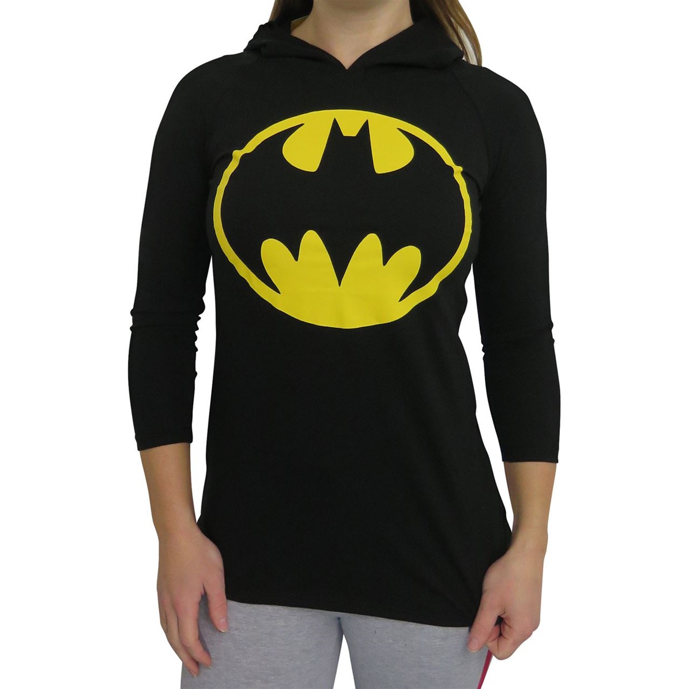 Batman Signal Women's Hooded Raglan T-Shirt