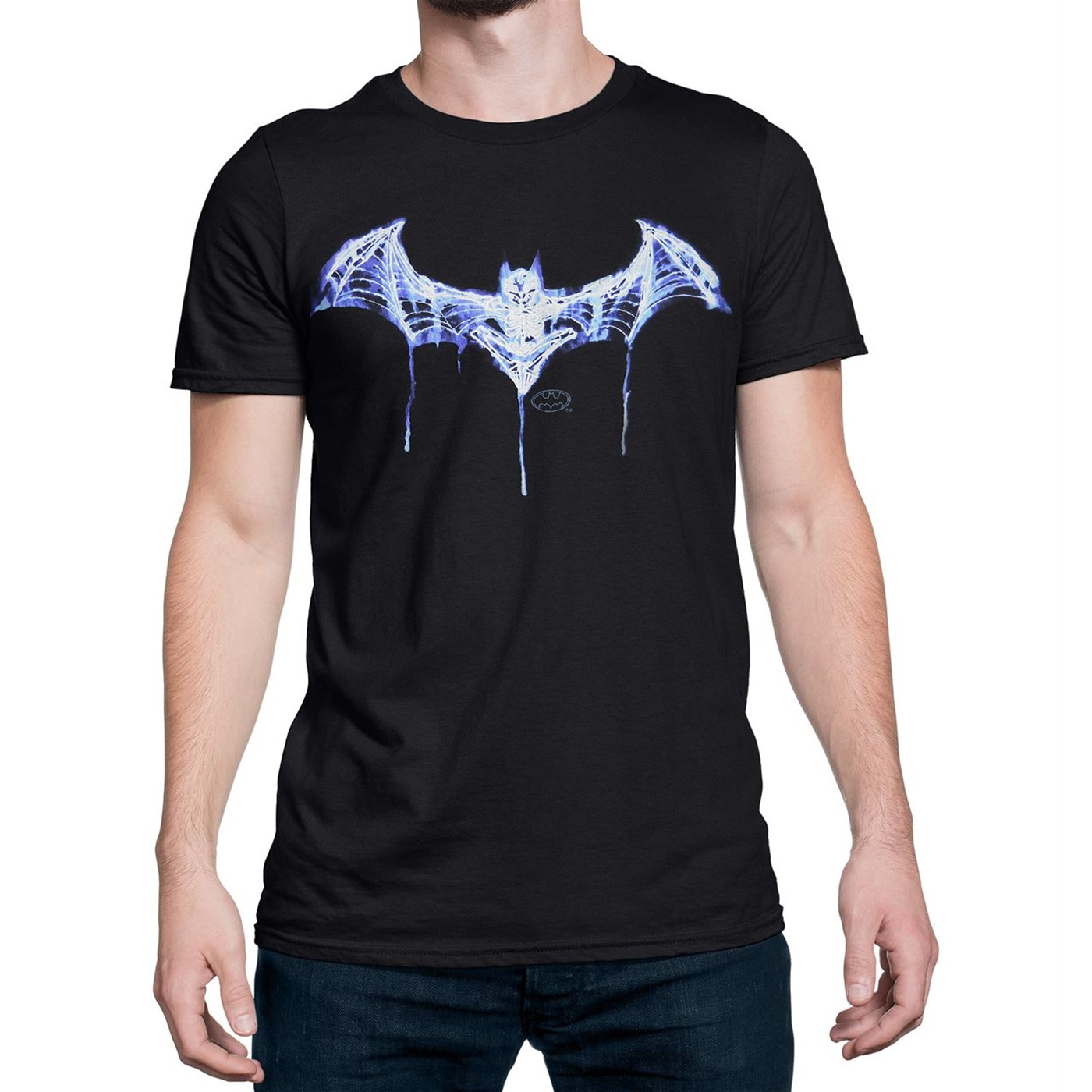 Batman Skeleton Logo Men's T-Shirt, Black