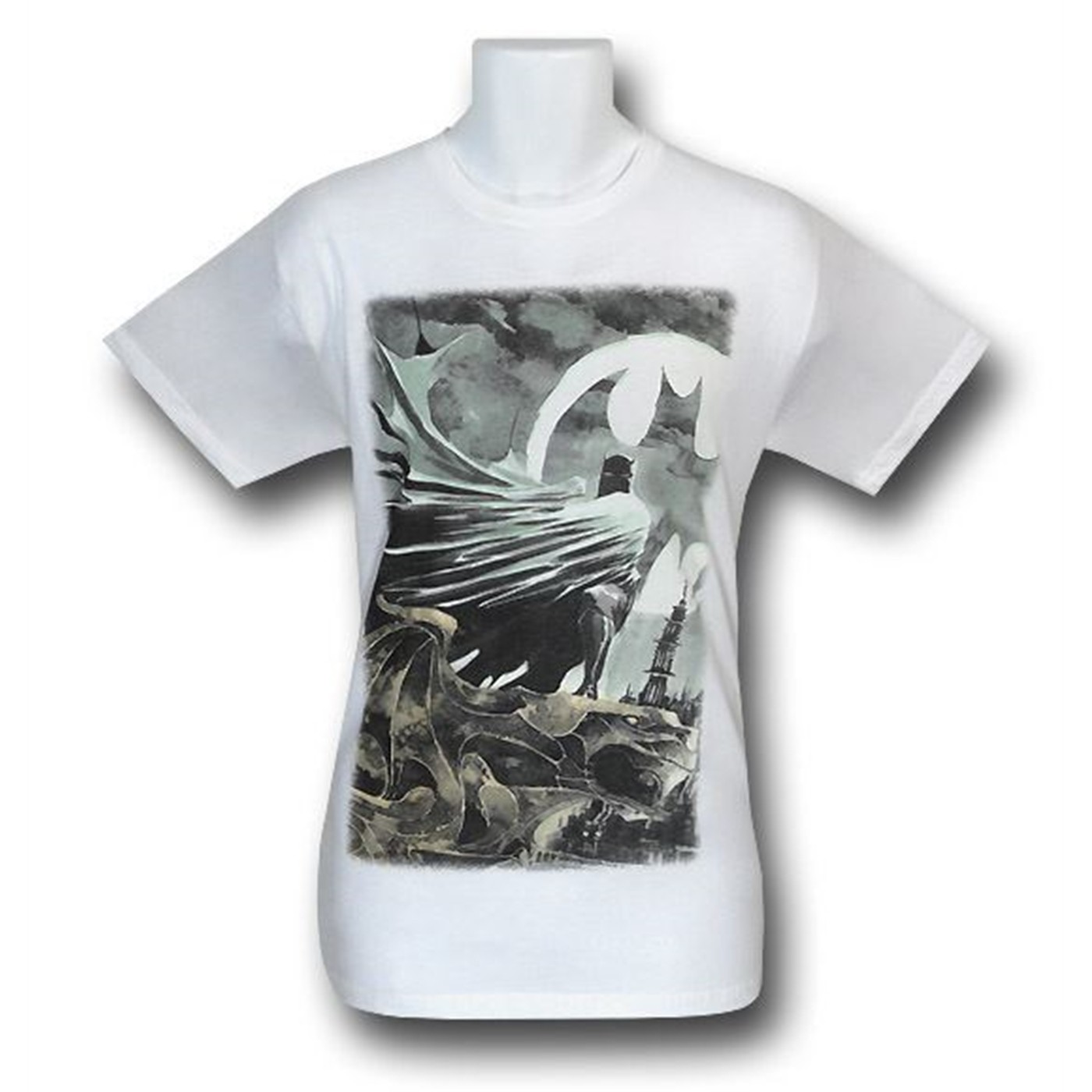 Batman Night Skyscape T-Shirt, White