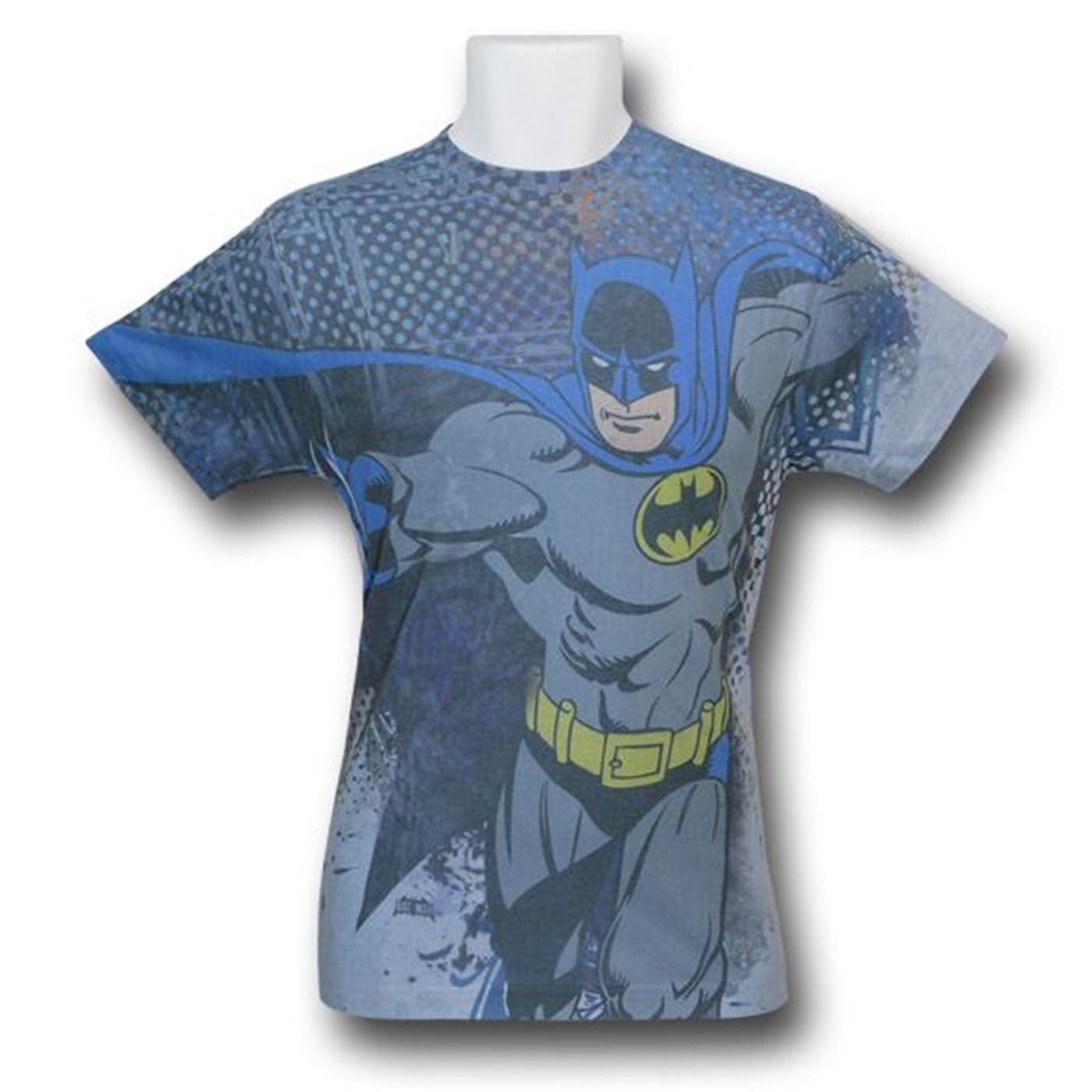Batman Blue Smirk Sublimated T-Shirt, Blue