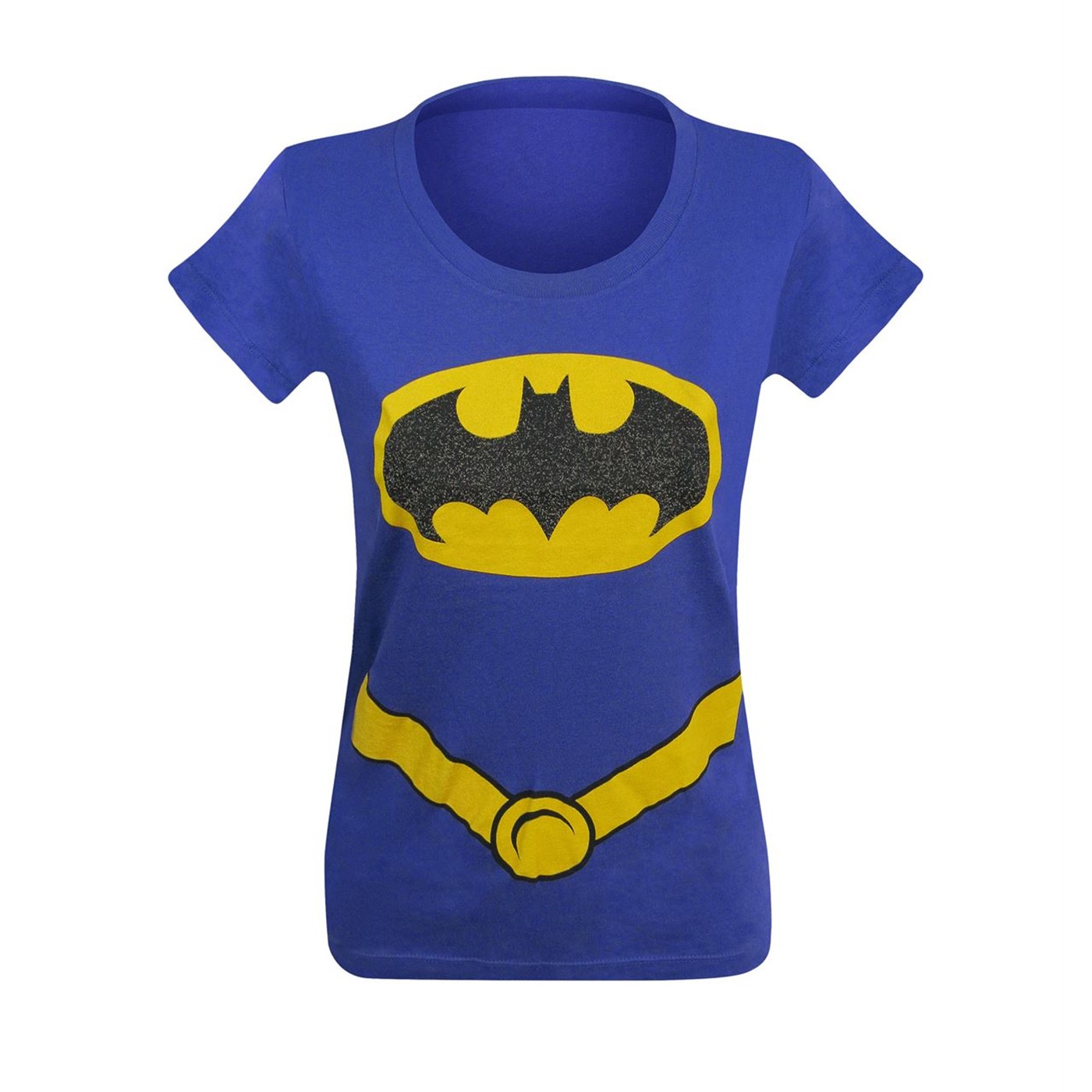 Batgirl Glitter Suit-Up Girls T-Shirt, Purple