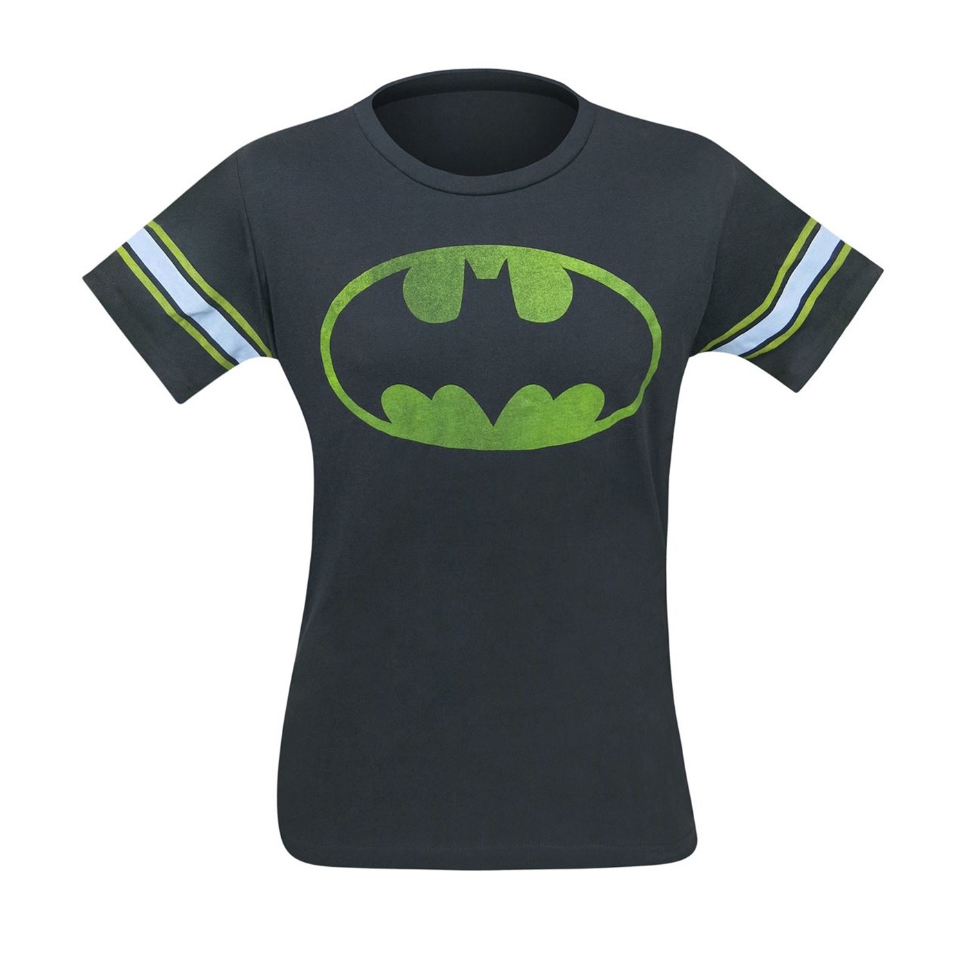Batman Symbol Black Wash Men's Athletic T-Shirt, Black