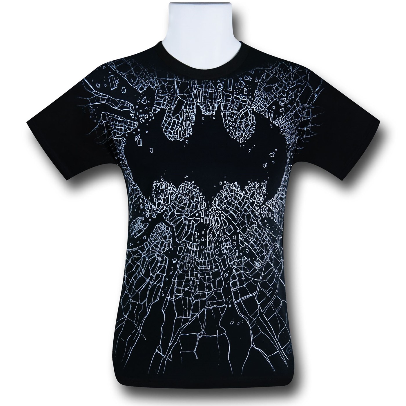 Batman Cracked Symbol T-Shirt, Black
