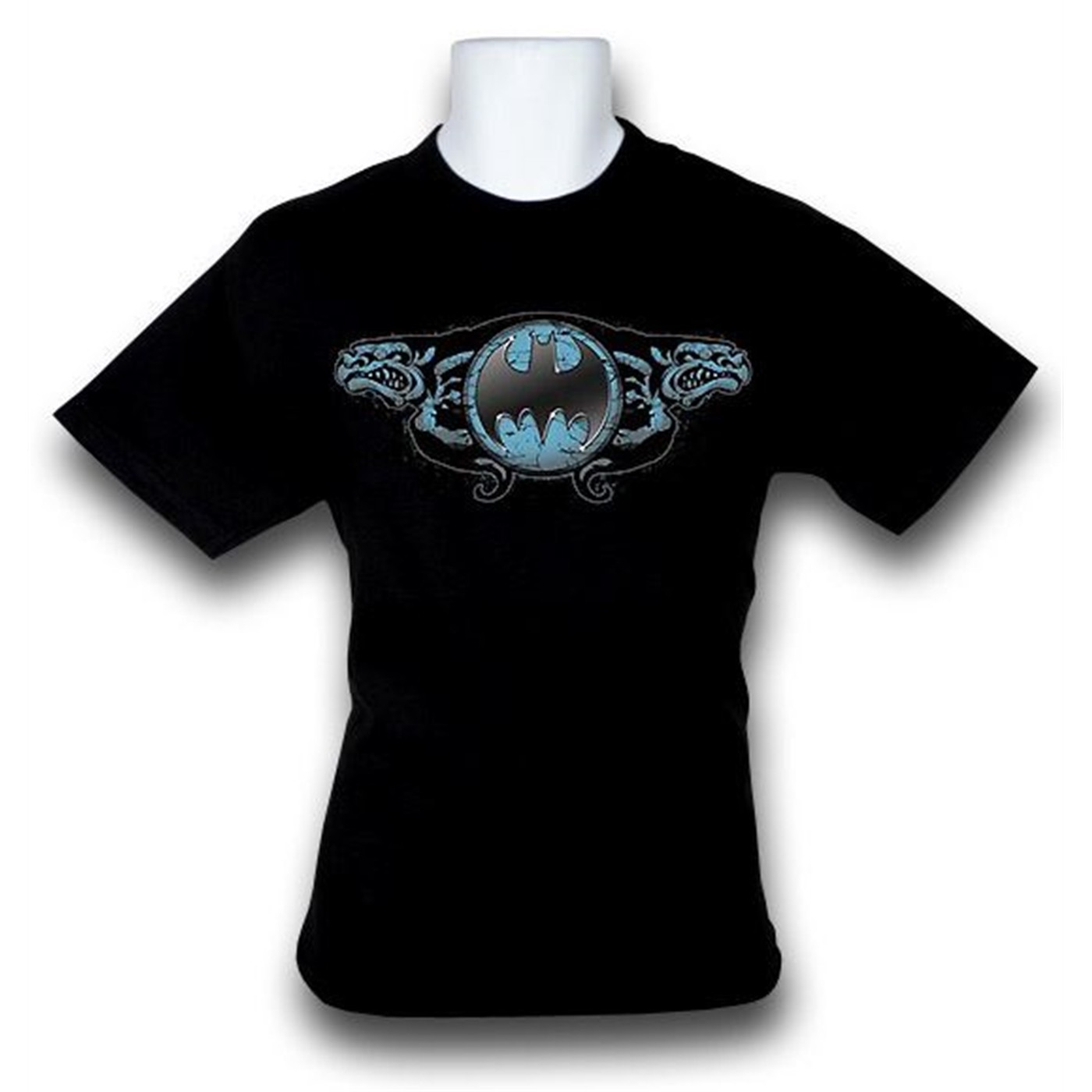 Batman Symbol With Gargoyles T-Shirt, Black