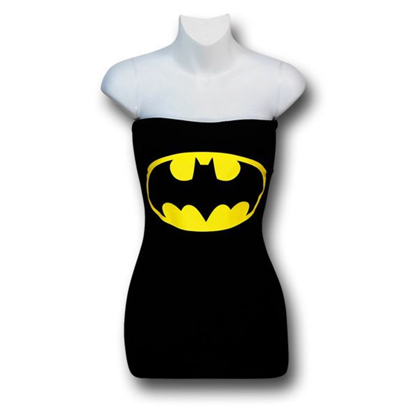 Batman Symbol Juniors Lace-Up Tube Top, Black