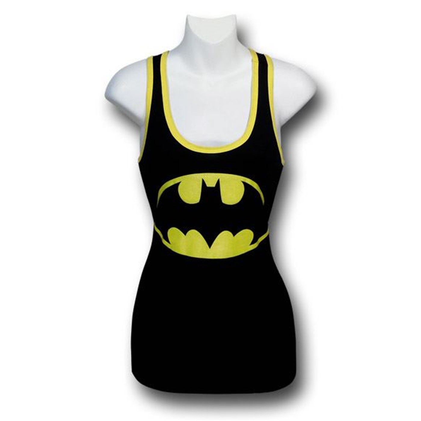 Batman Symbol Juniors Racerback Tank Top, Black